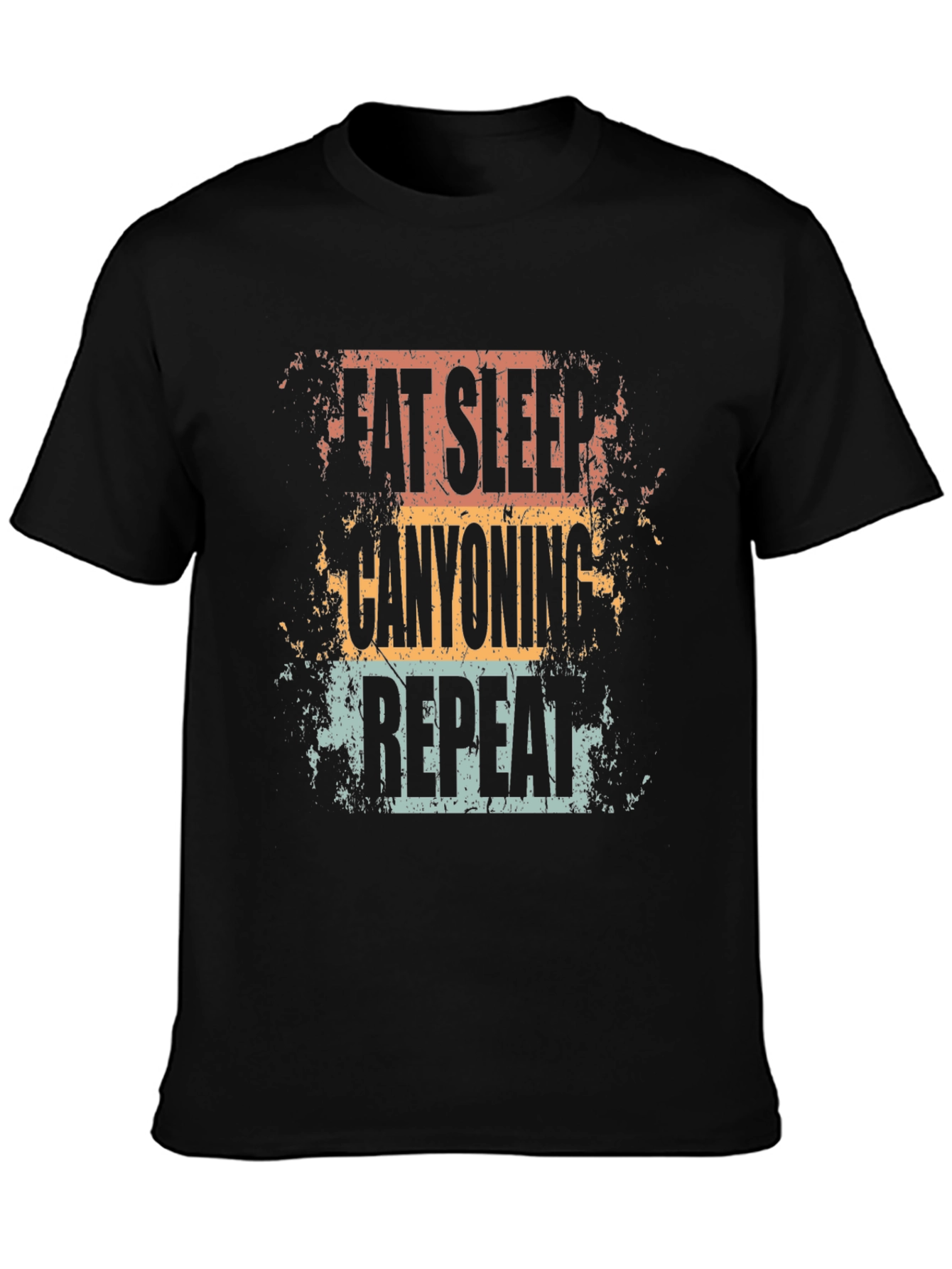 Eat Sleep Canyoning Repeat Black T-Shirt