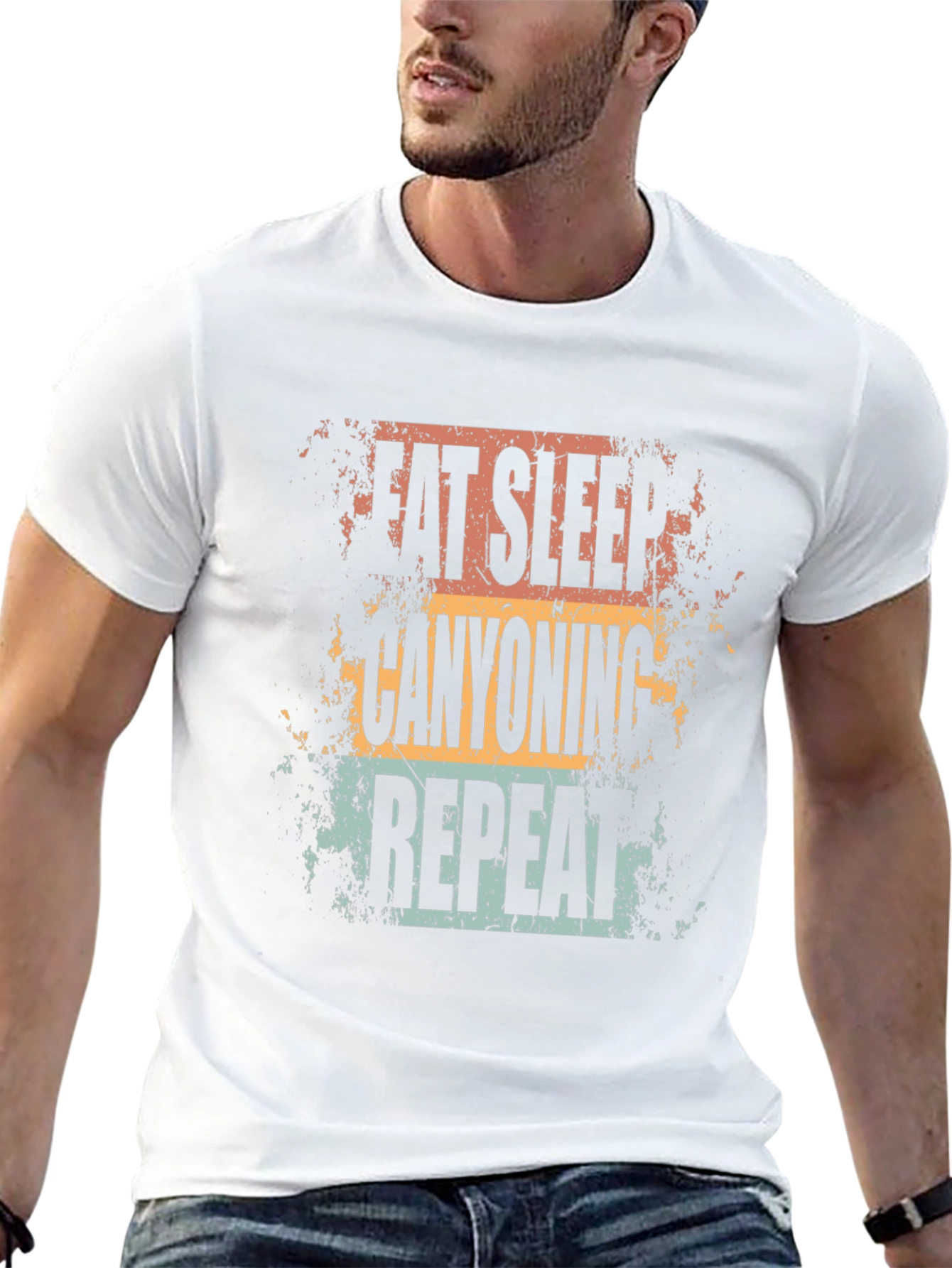 Eat Sleep Canyoning Repeat Black T-Shirt