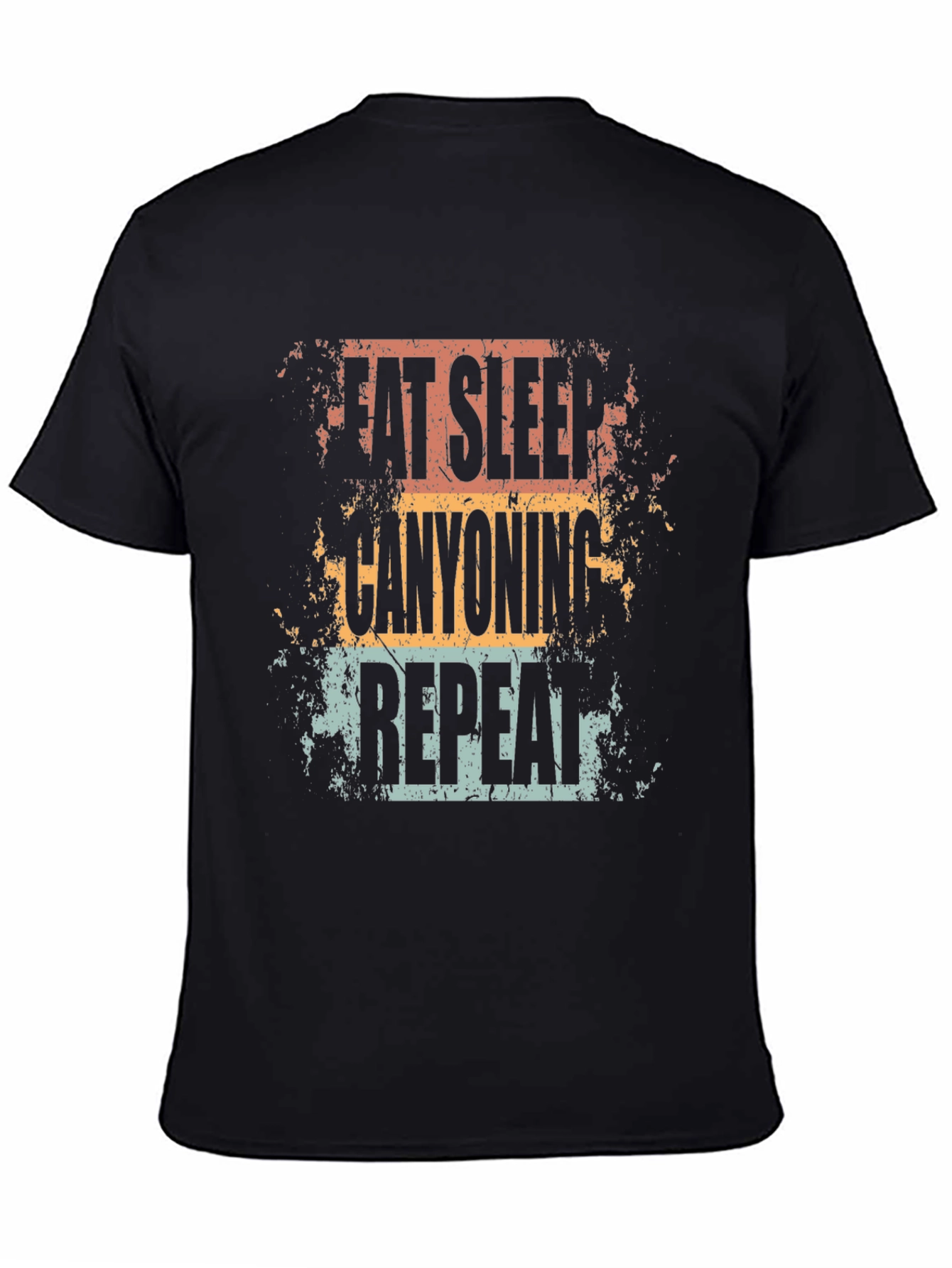 Eat Sleep Canyoning Repeat Black T-Shirt