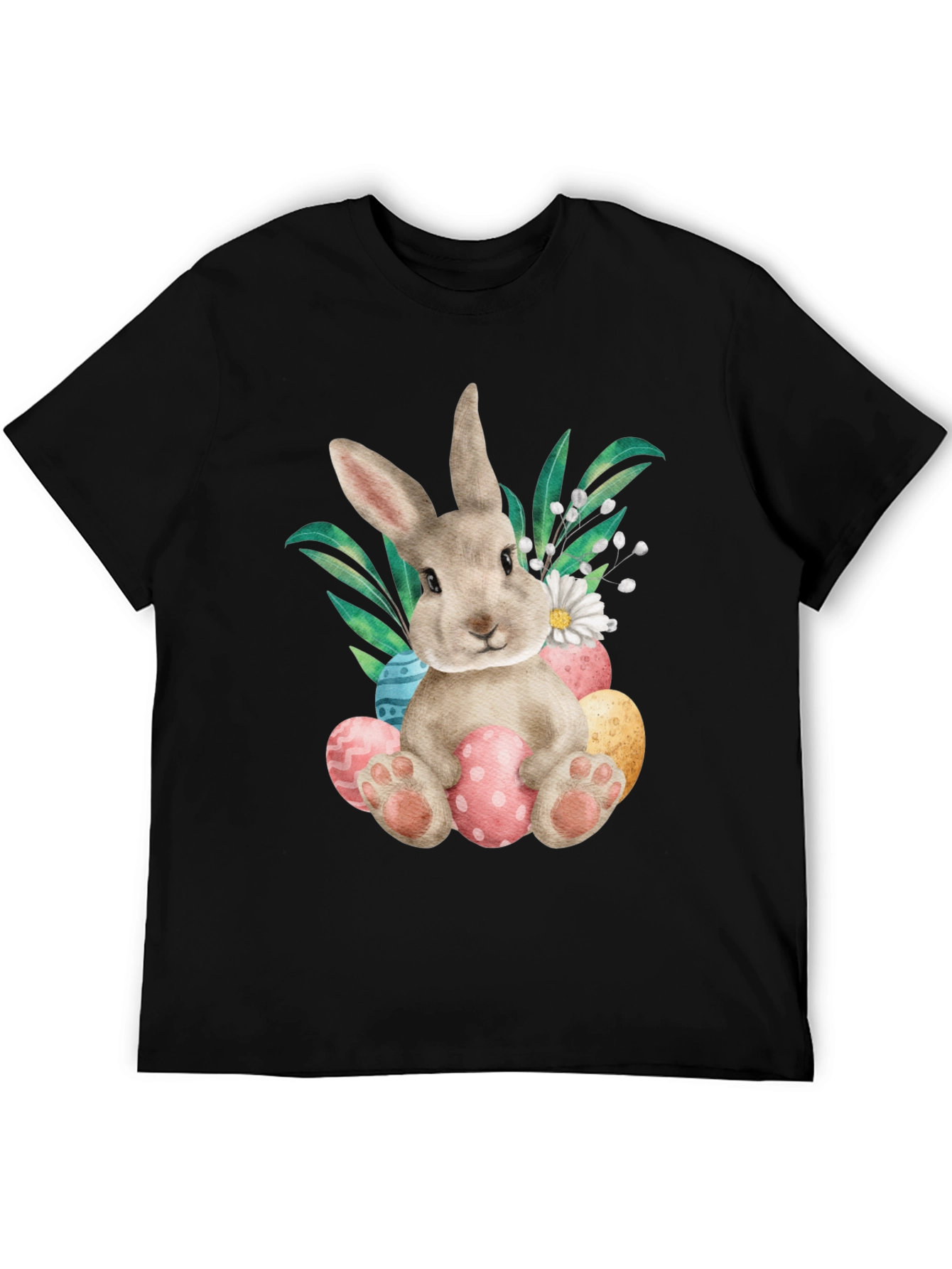 Easter Bunny T-Shirt - Cute Rabbit & Eggs