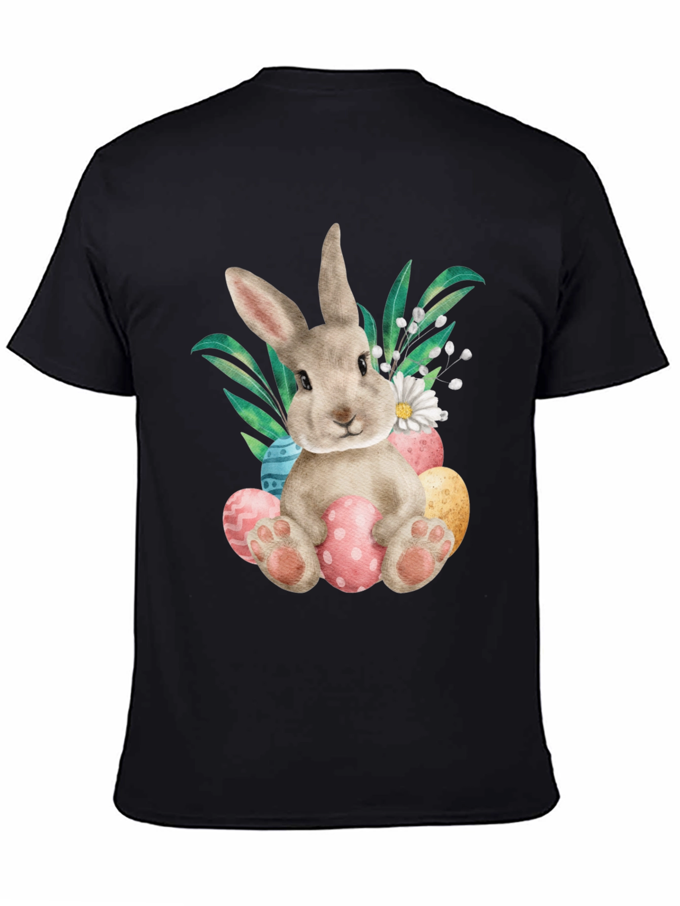 Easter Bunny T-Shirt - Cute Rabbit & Eggs