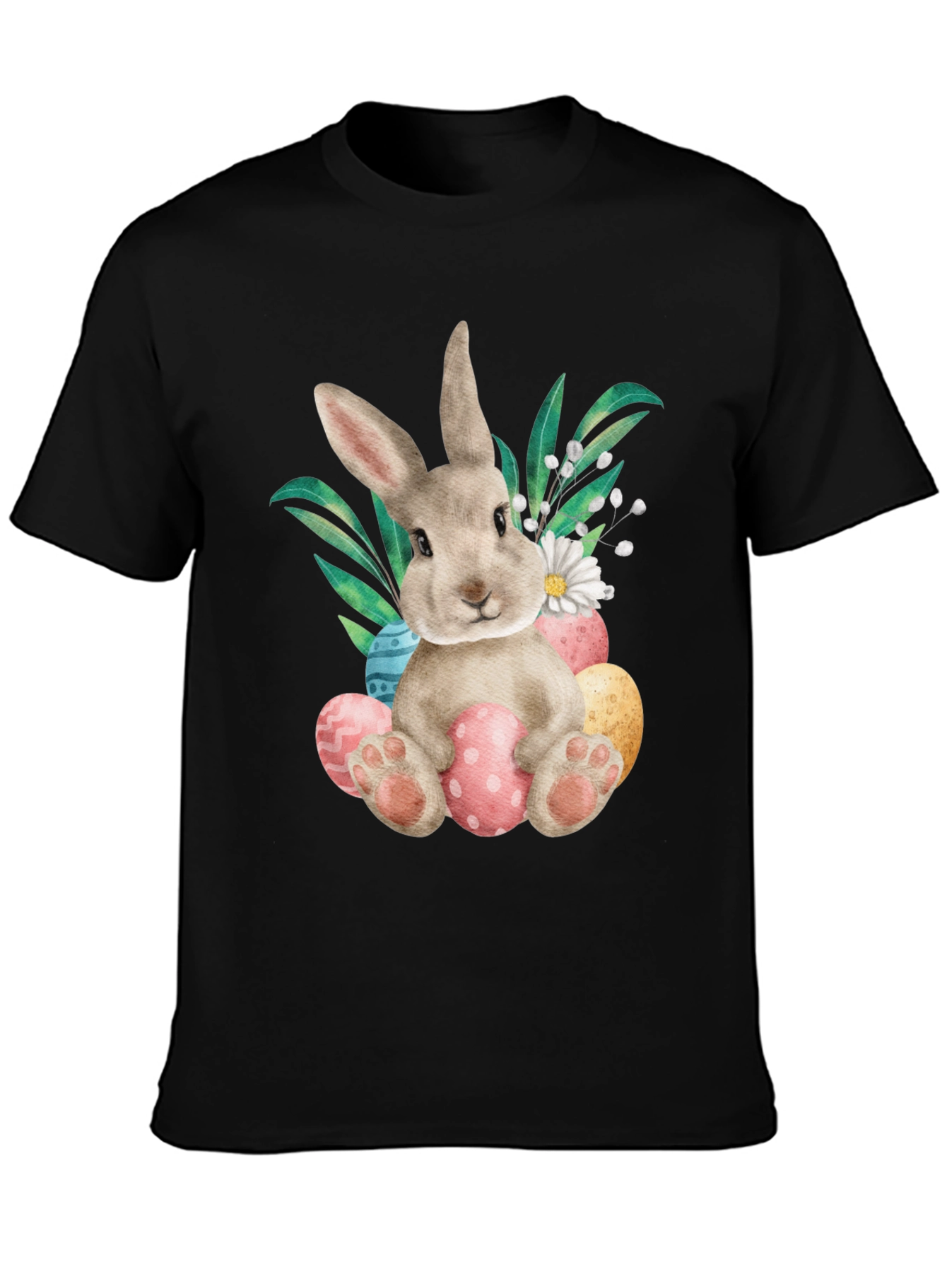Easter Bunny T-Shirt - Cute Rabbit & Eggs