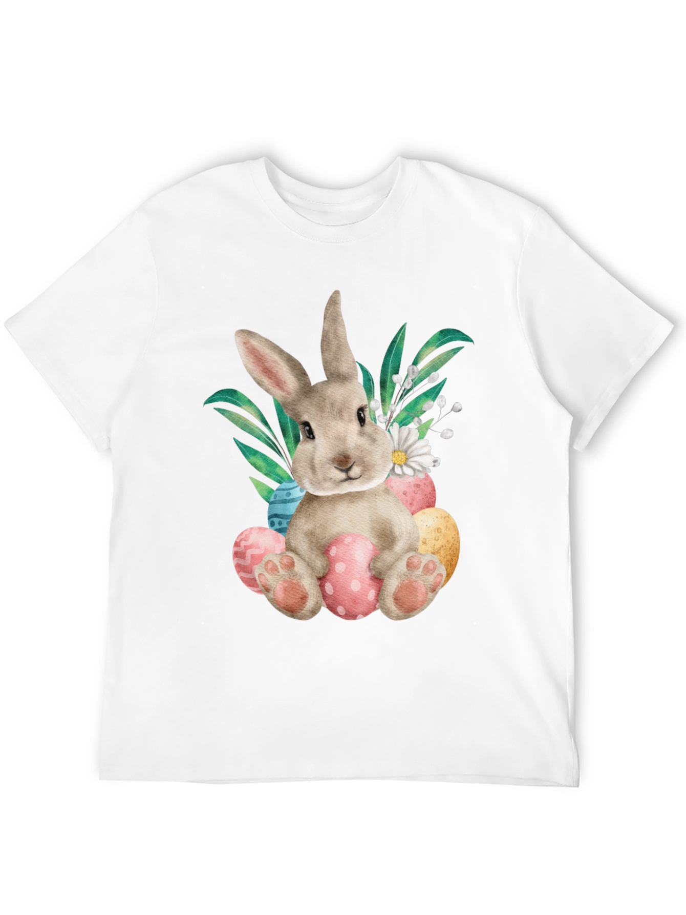 Easter Bunny T-Shirt - Cute Rabbit & Eggs