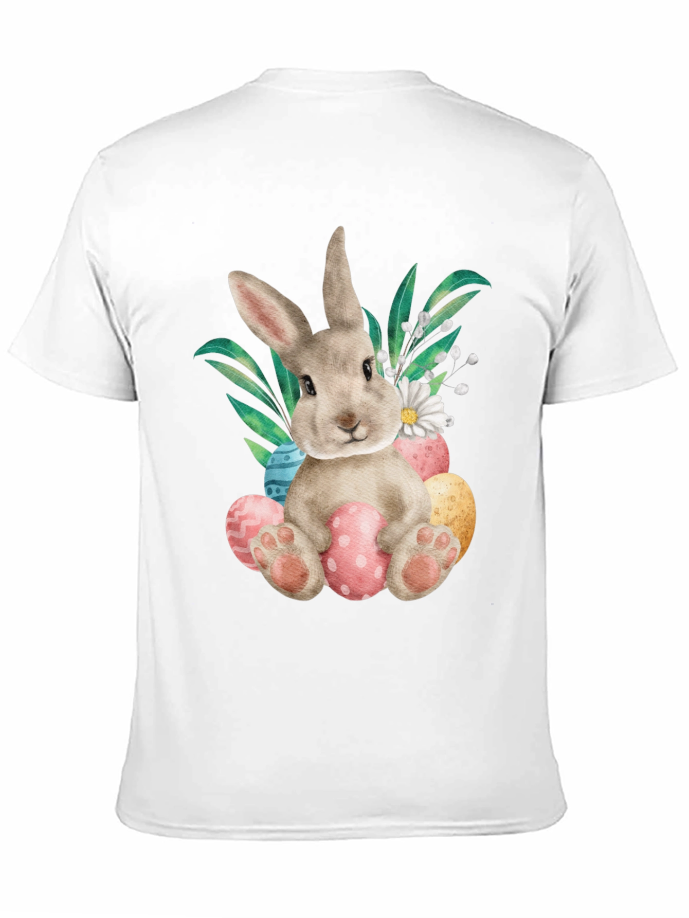 Easter Bunny T-Shirt - Cute Rabbit & Eggs
