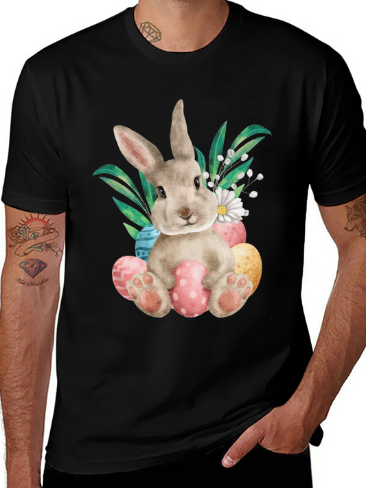 Easter Bunny T-Shirt - Cute Rabbit & Eggs