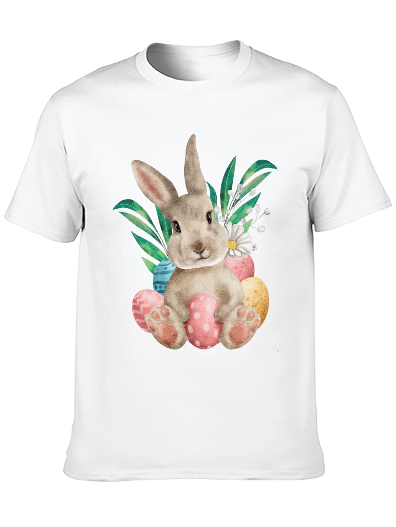 Easter Bunny T-Shirt - Cute Rabbit & Eggs