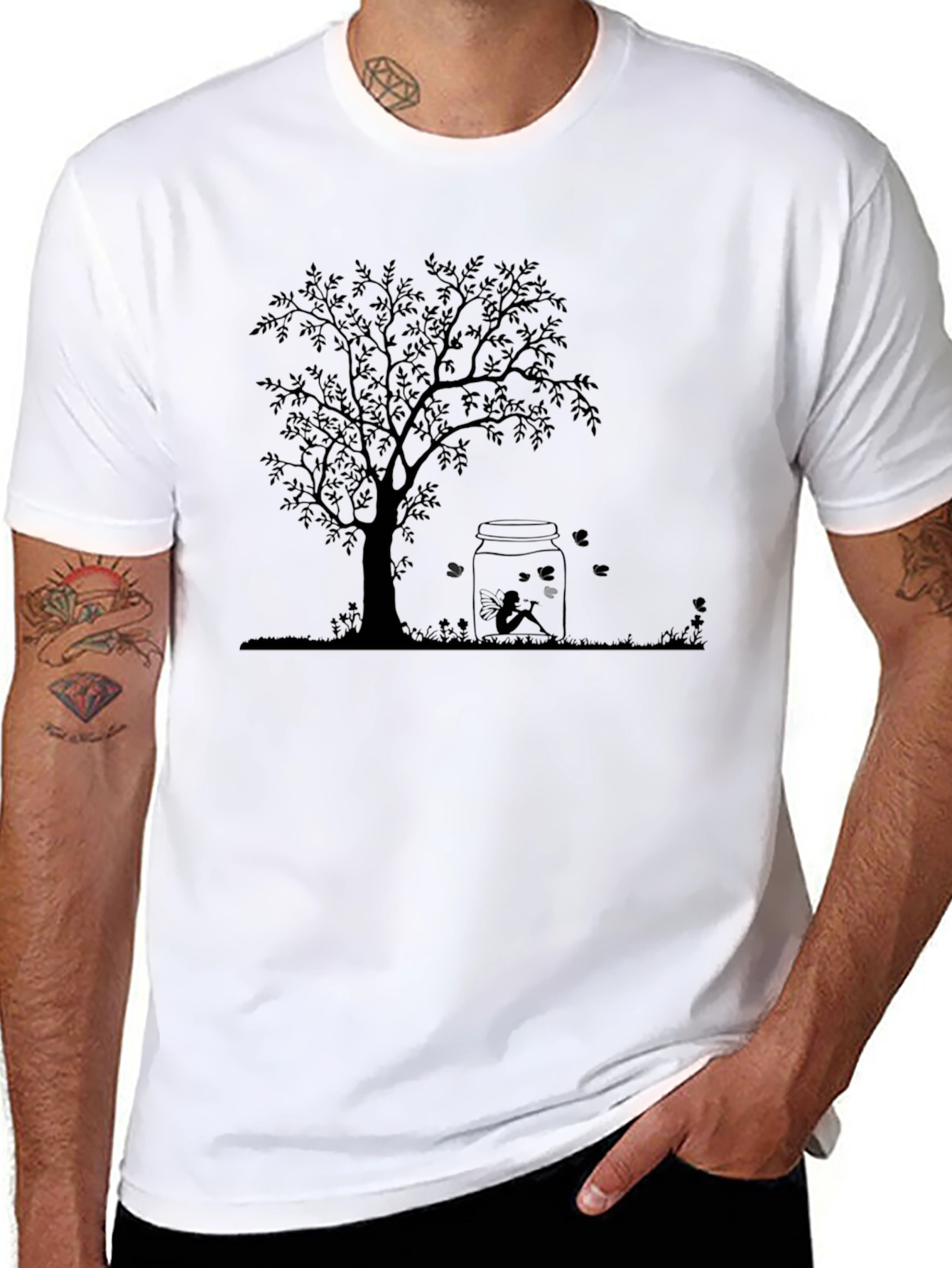 Tree of Life Graphic Tee - Black Cotton