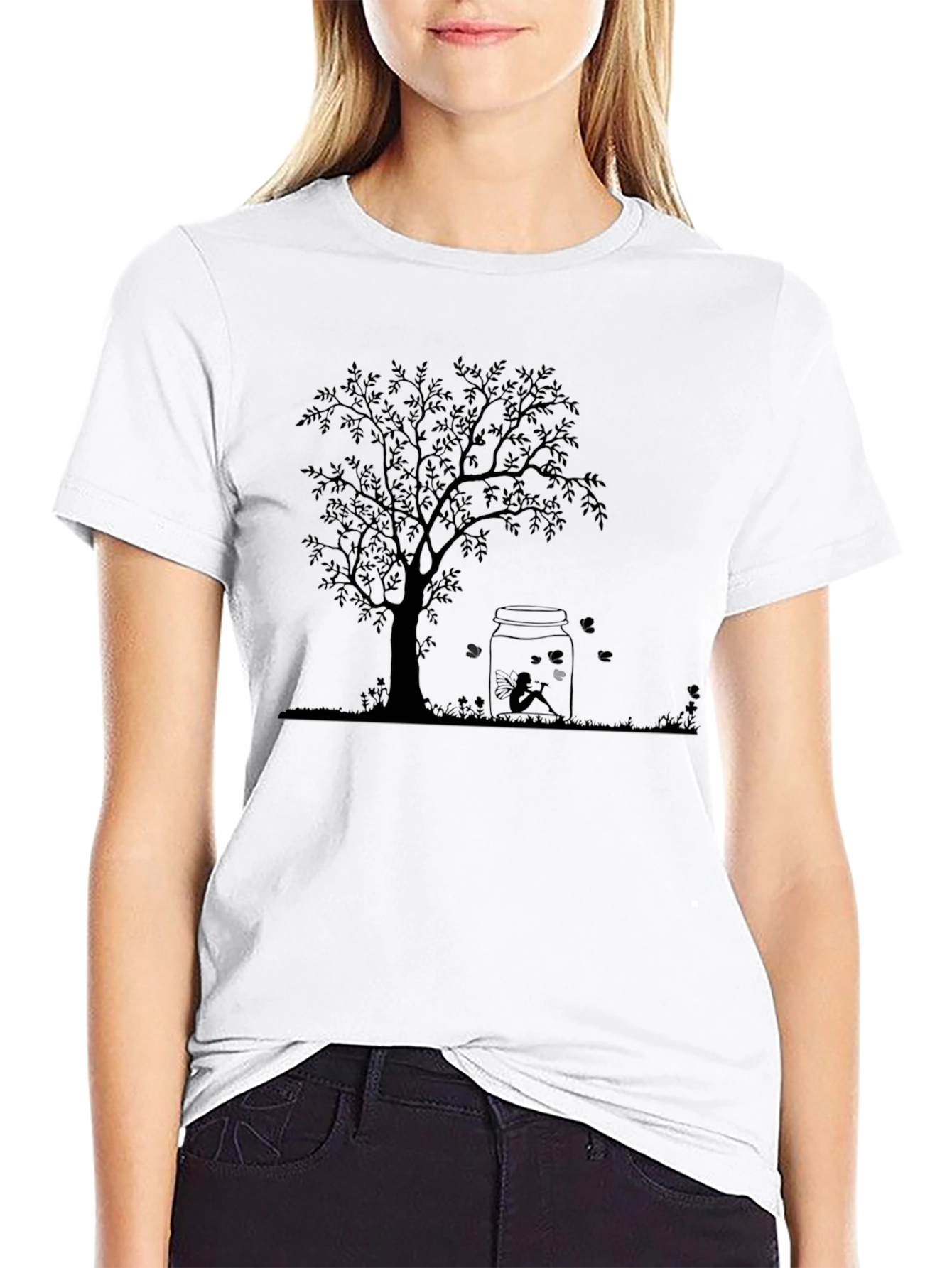 Tree of Life Graphic Tee - Black Cotton