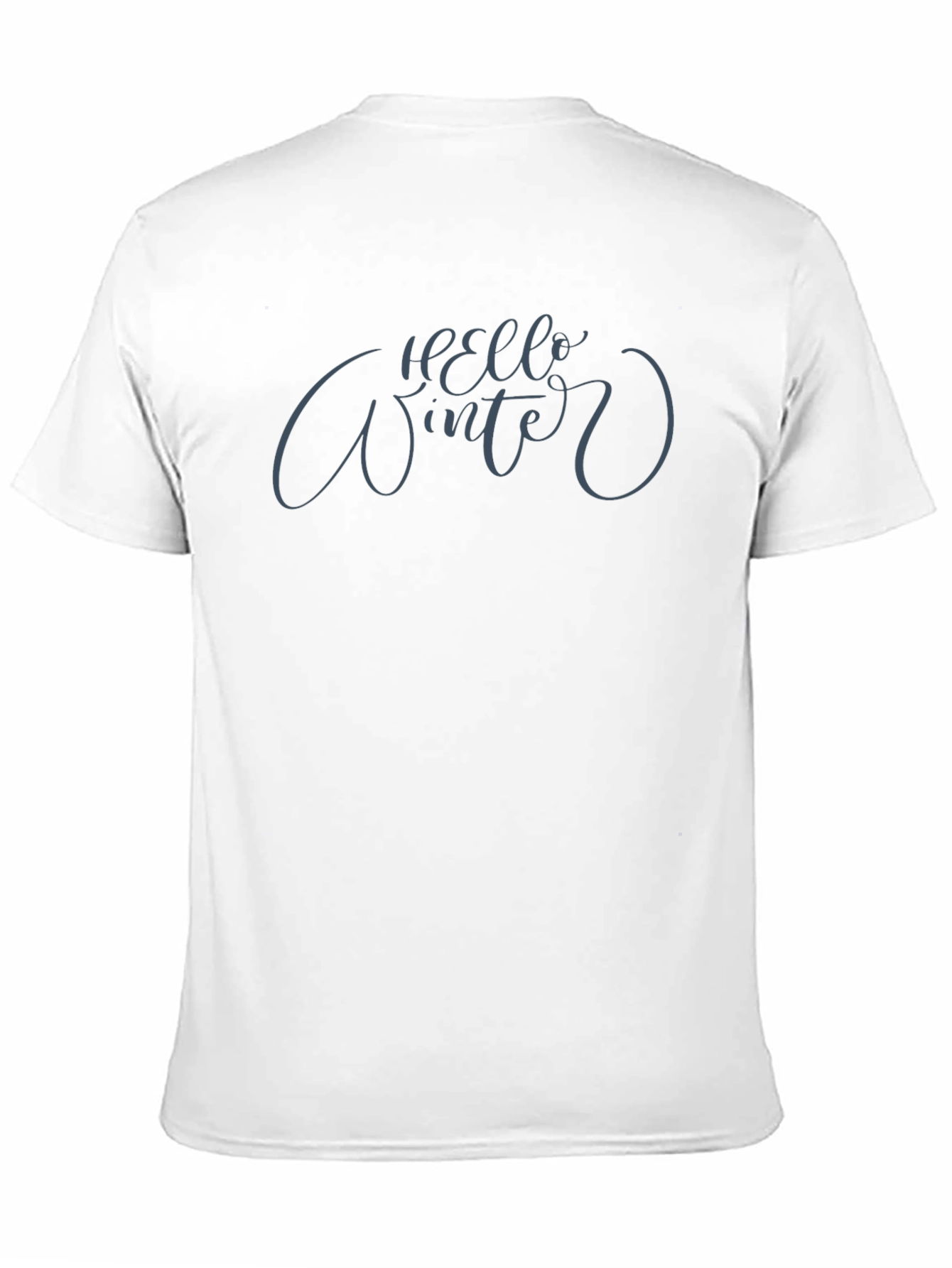 Hello Winter Black T-Shirt - Stylish Holiday Apparel