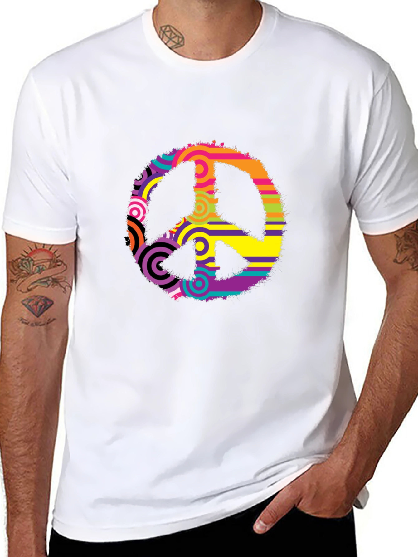 Peace Sign Graphic Tee - Retro Vibe