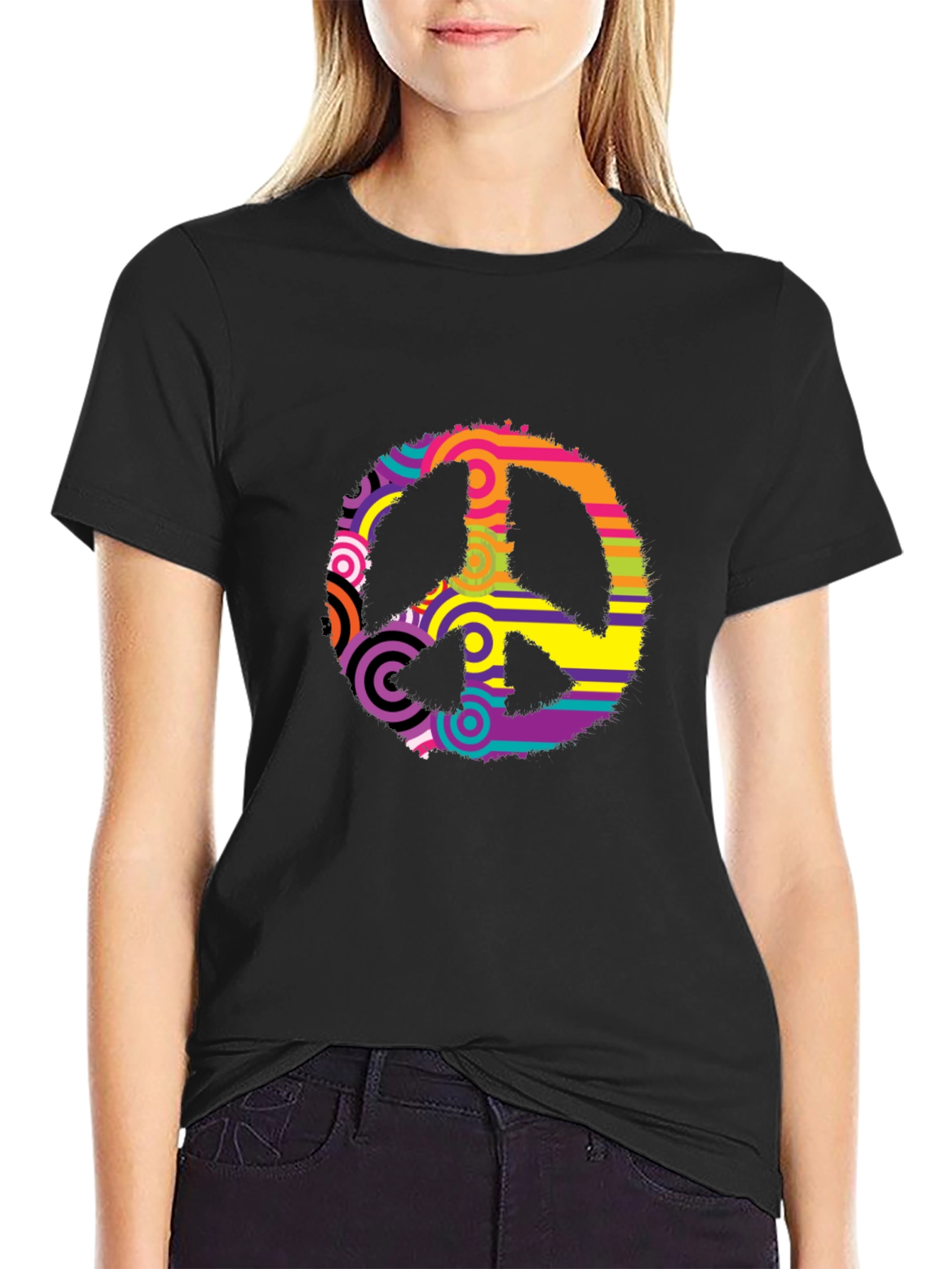 Peace Sign Graphic Tee - Retro Vibe