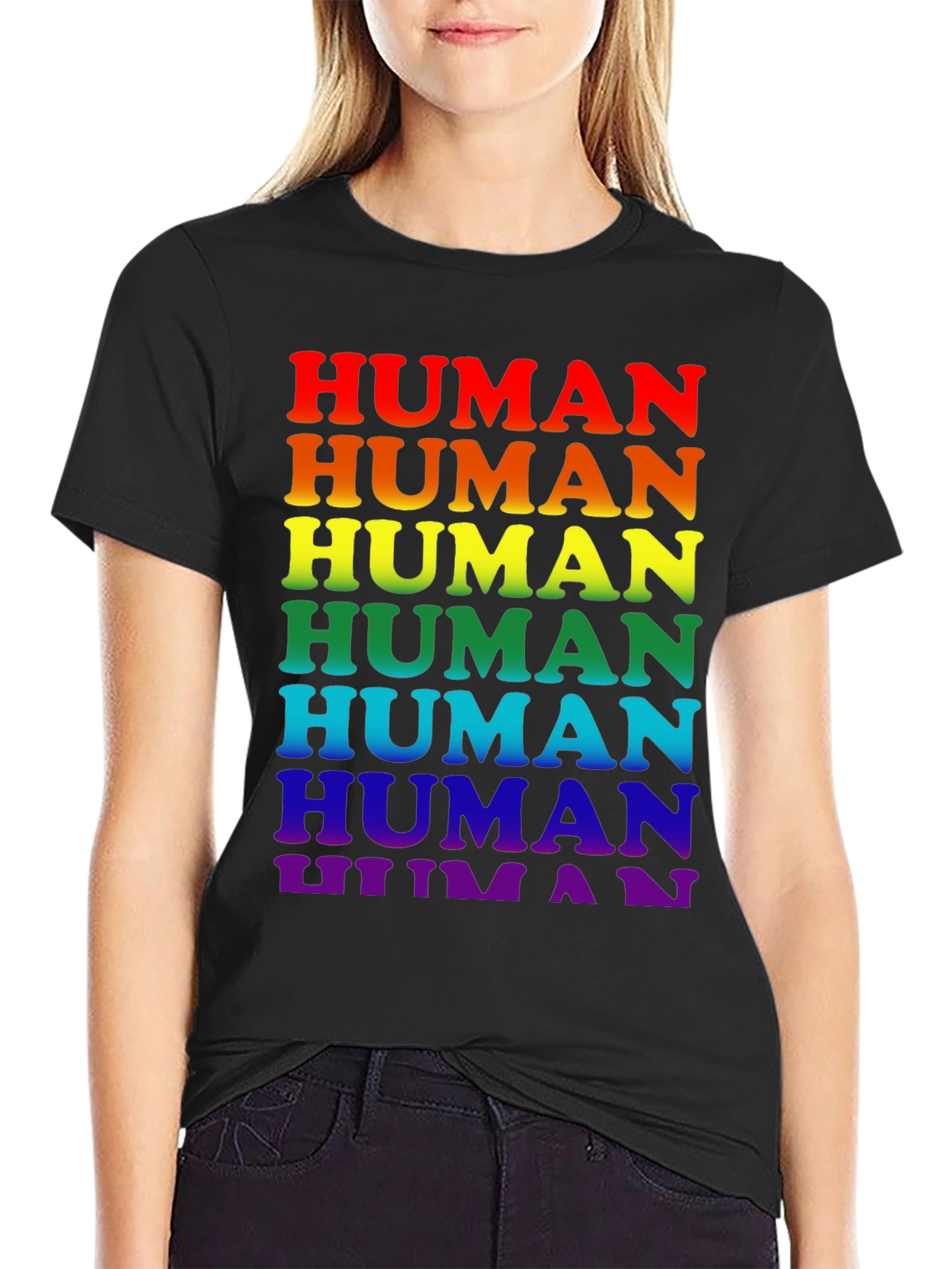 Rainbow Pride Human T-Shirt