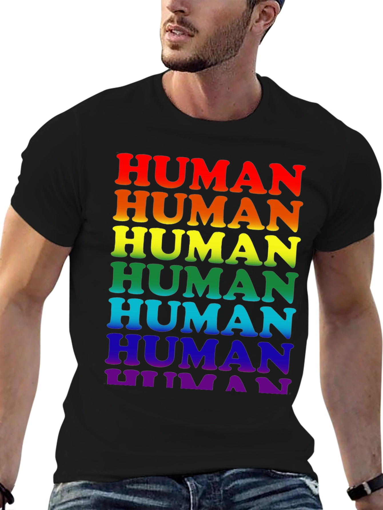 Rainbow Pride Human T-Shirt