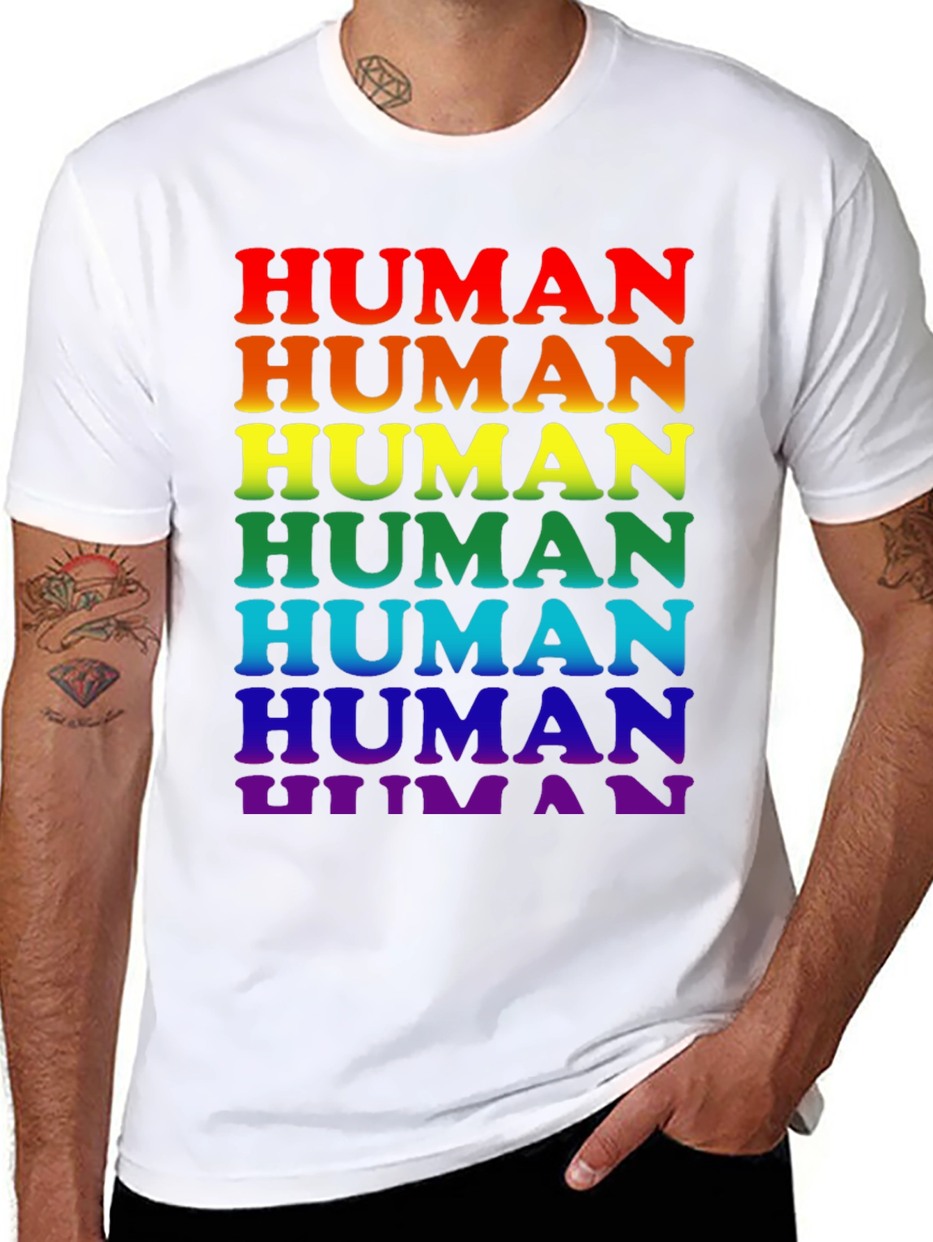 Rainbow Pride Human T-Shirt