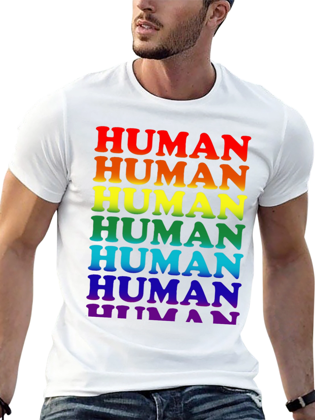 Rainbow Pride Human T-Shirt