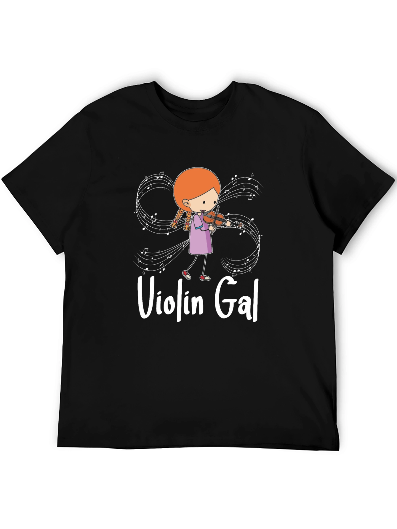 Violin Gal Black T-Shirt