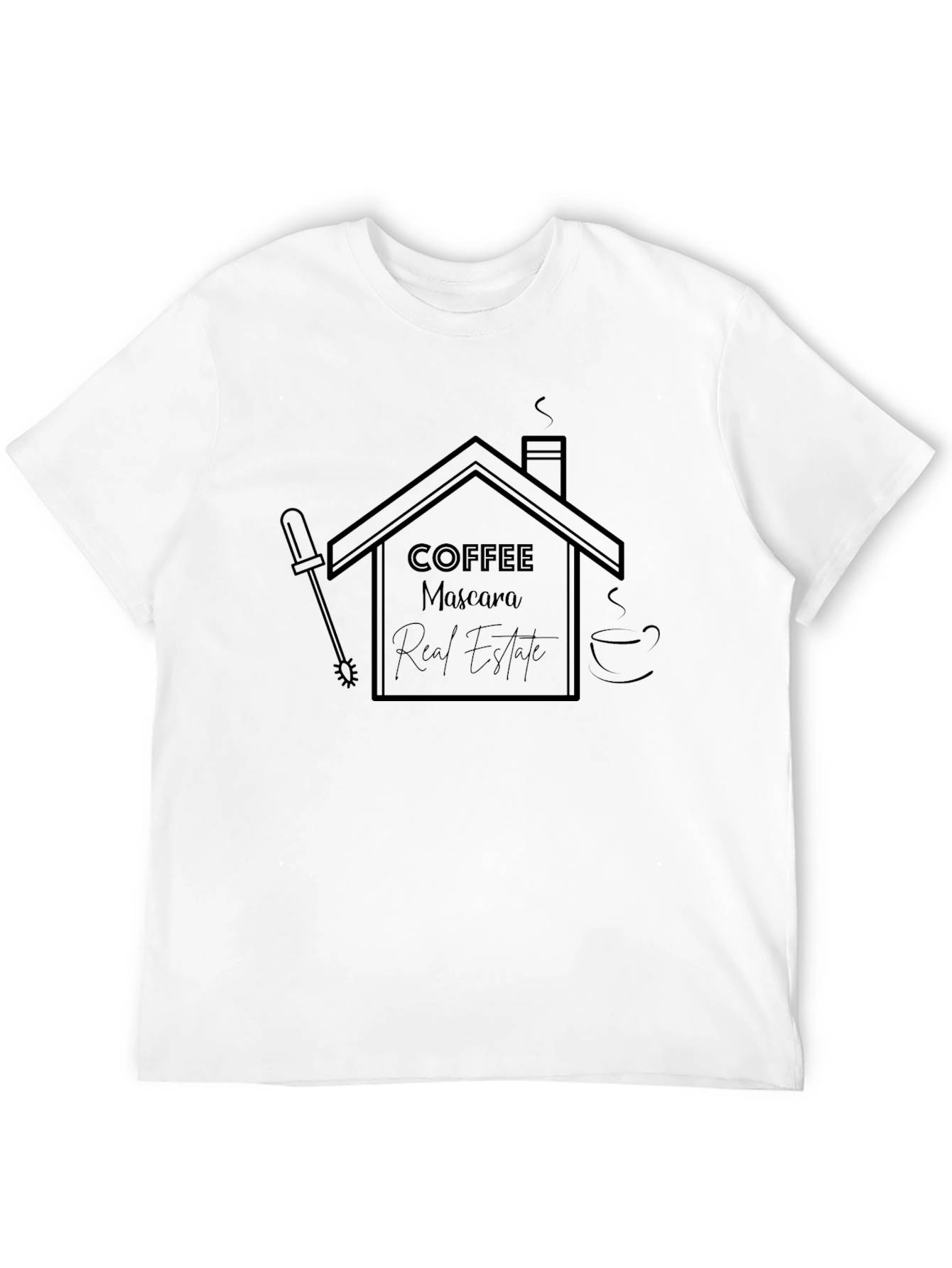 Coffee Mascara Real Estate Graphic T-Shirt