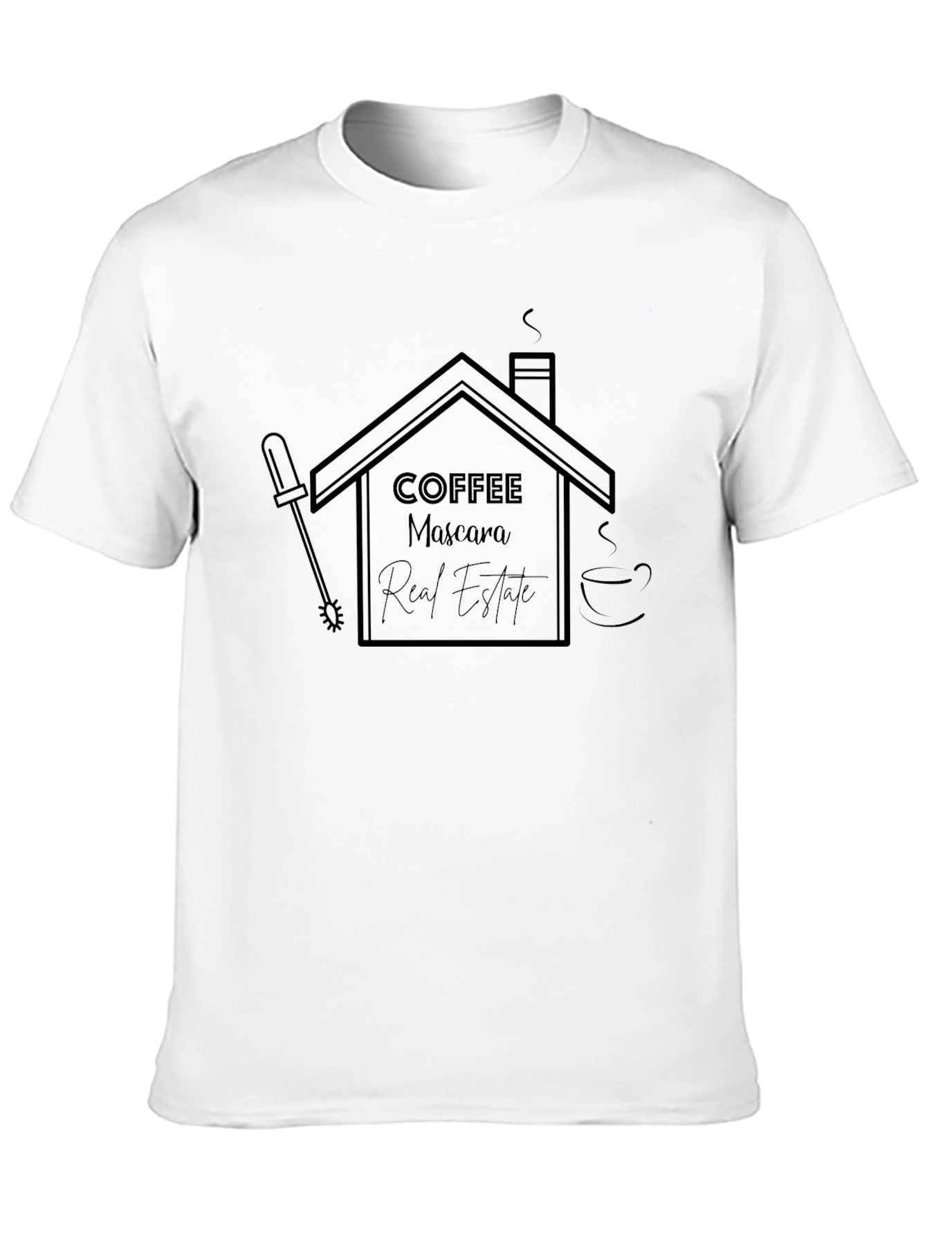 Coffee Mascara Real Estate Graphic T-Shirt