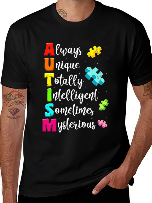 Autism Awareness T-Shirt Unique Intelligent Mysterious