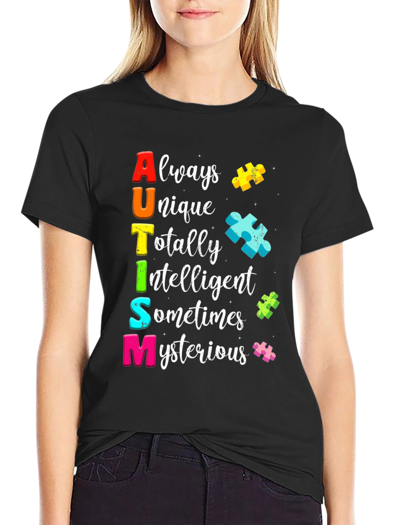 Autism Awareness T-Shirt Unique Intelligent Mysterious