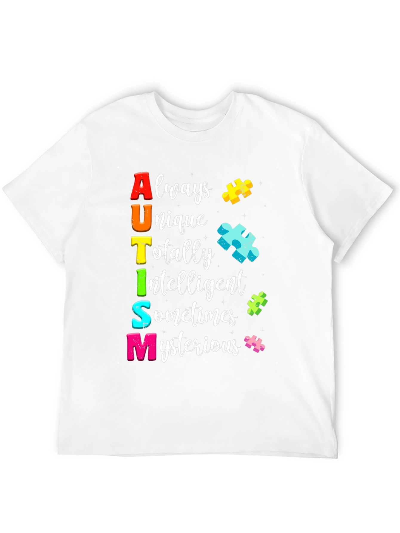 Autism Awareness T-Shirt Unique Intelligent Mysterious