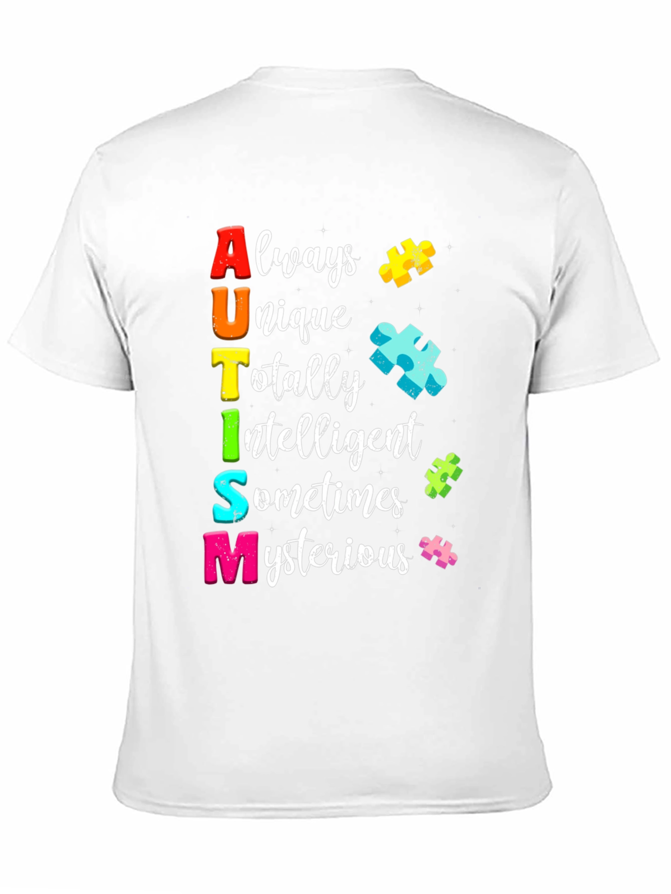 Autism Awareness T-Shirt Unique Intelligent Mysterious