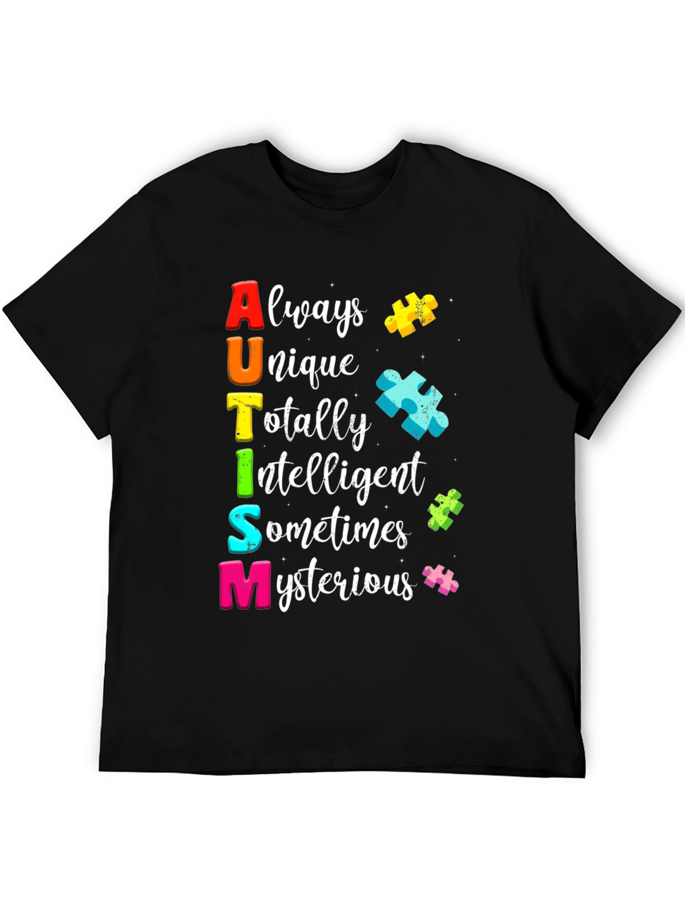 Autism Awareness T-Shirt Unique Intelligent Mysterious