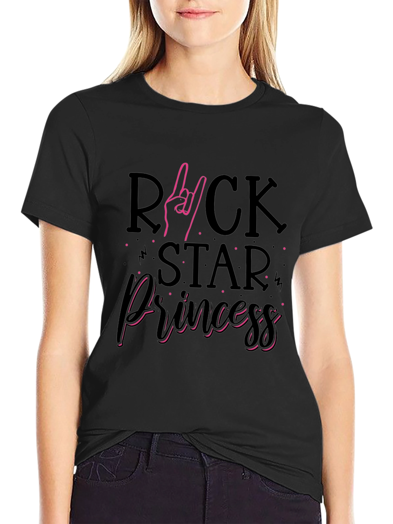 Rock Star Princess Black T-Shirt