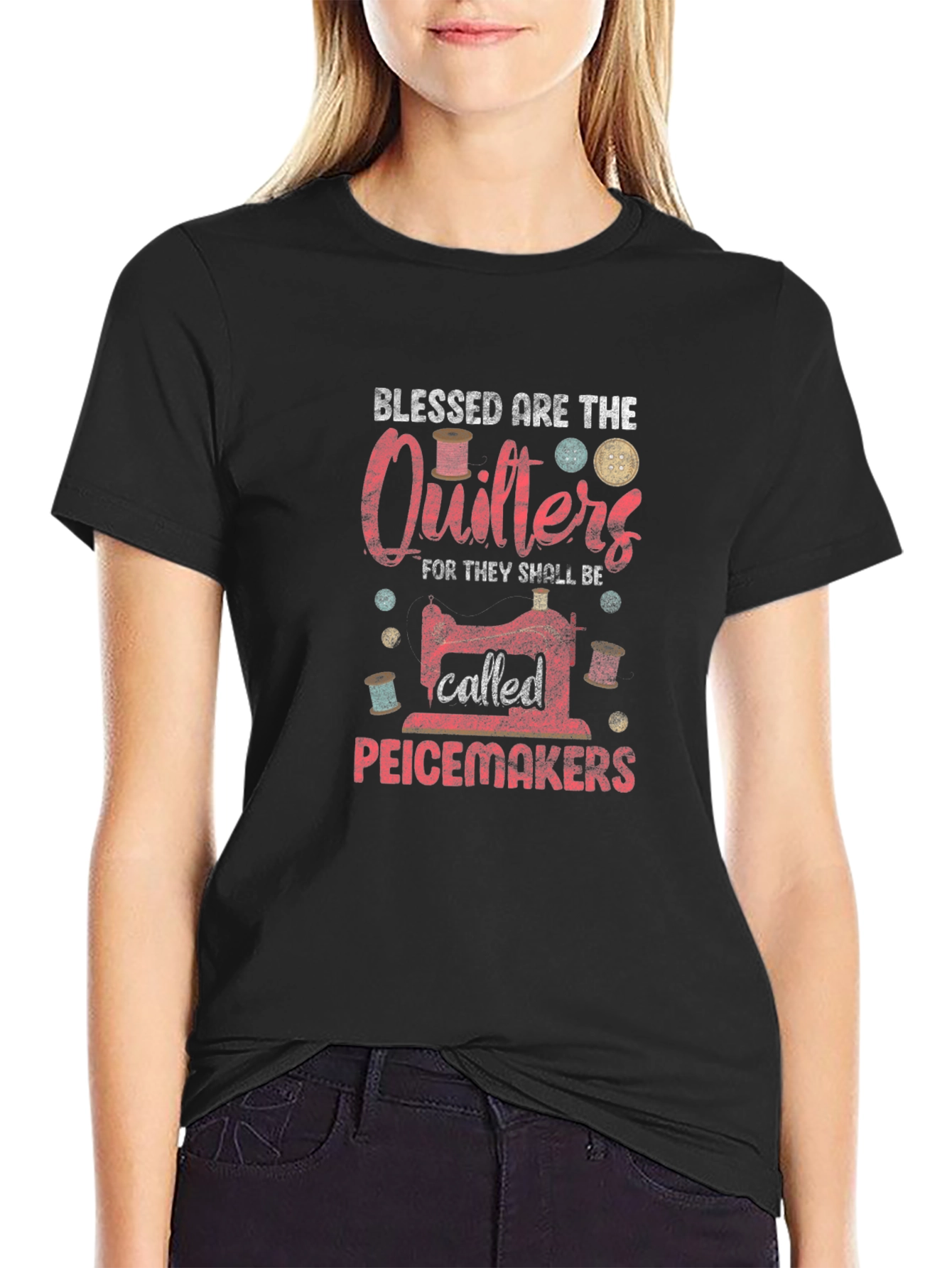 Blessed are the Quilters Graphic T-Shirt