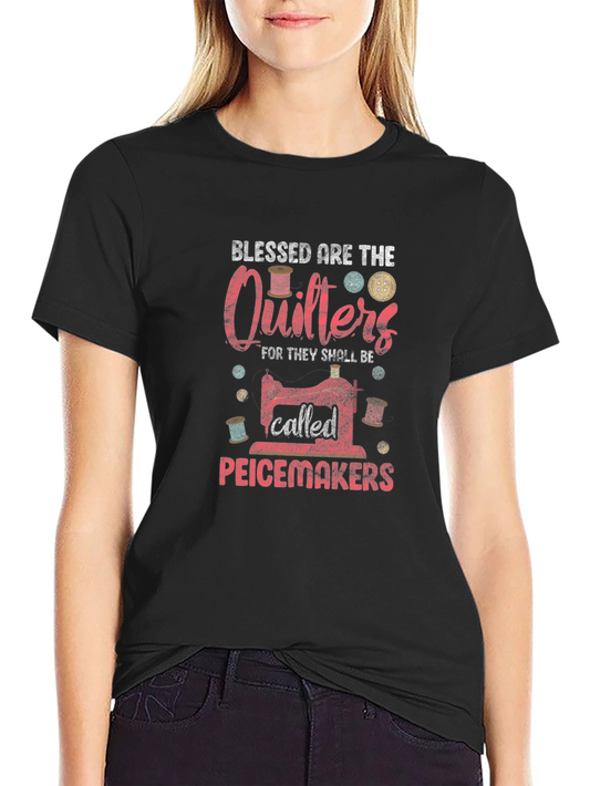 Blessed are the Quilters Graphic T-Shirt