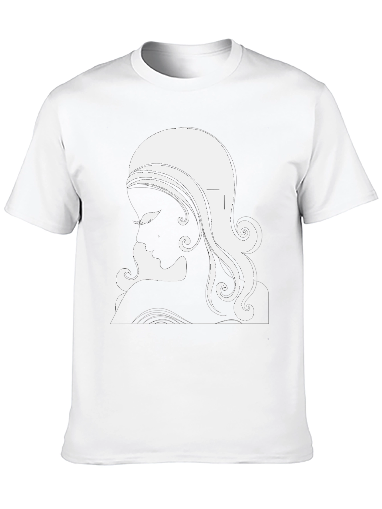 Elegant Woman Silhouette Black Tee
