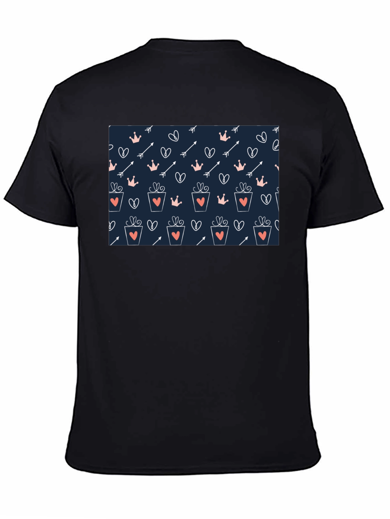 Love Patterned Graphic Tee - Black