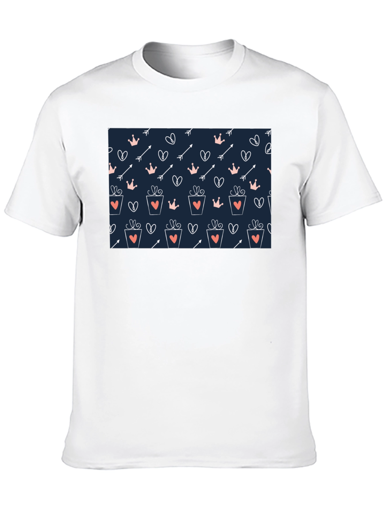 Love Patterned Graphic Tee - Black