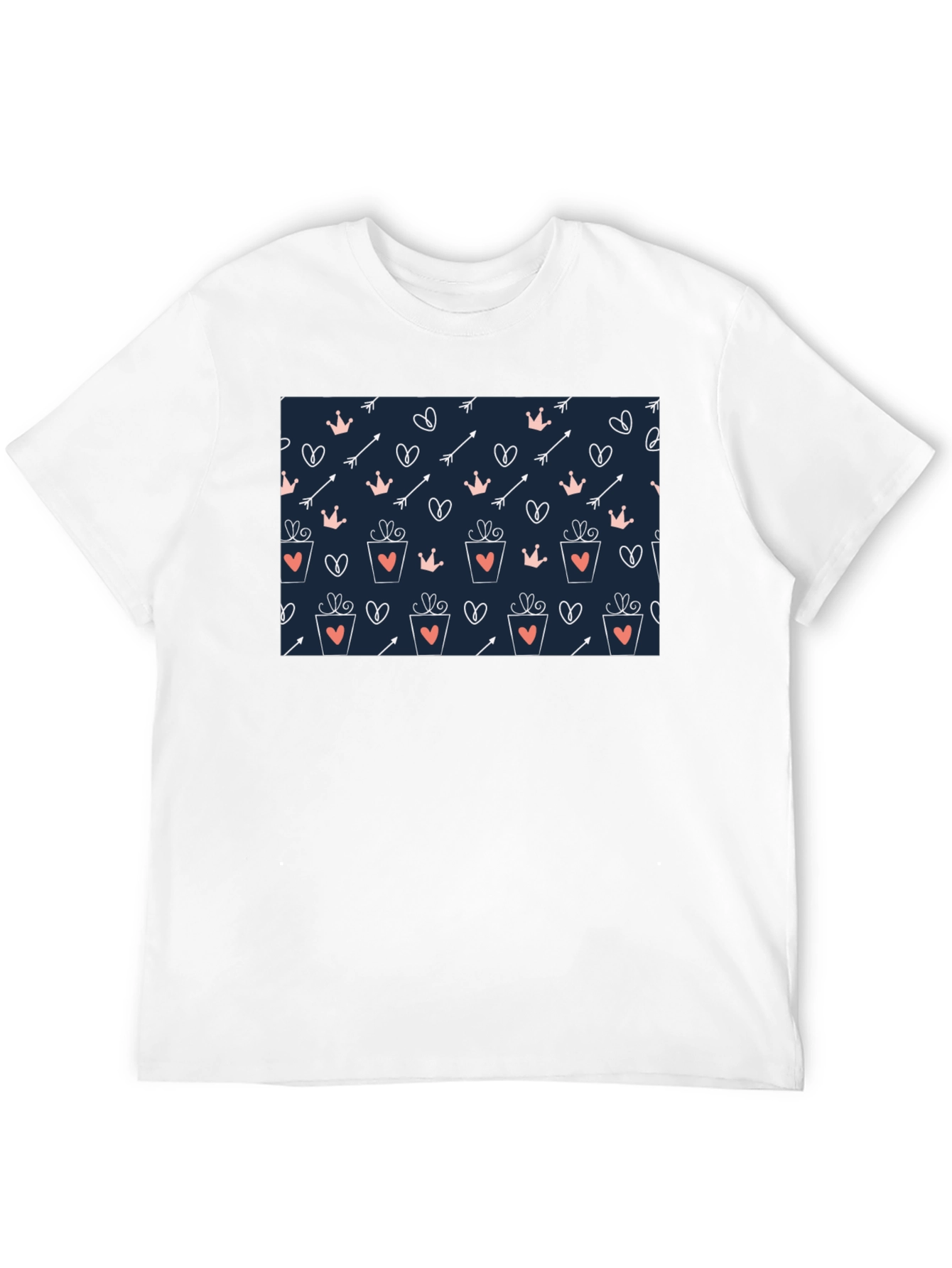 Love Patterned Graphic Tee - Black