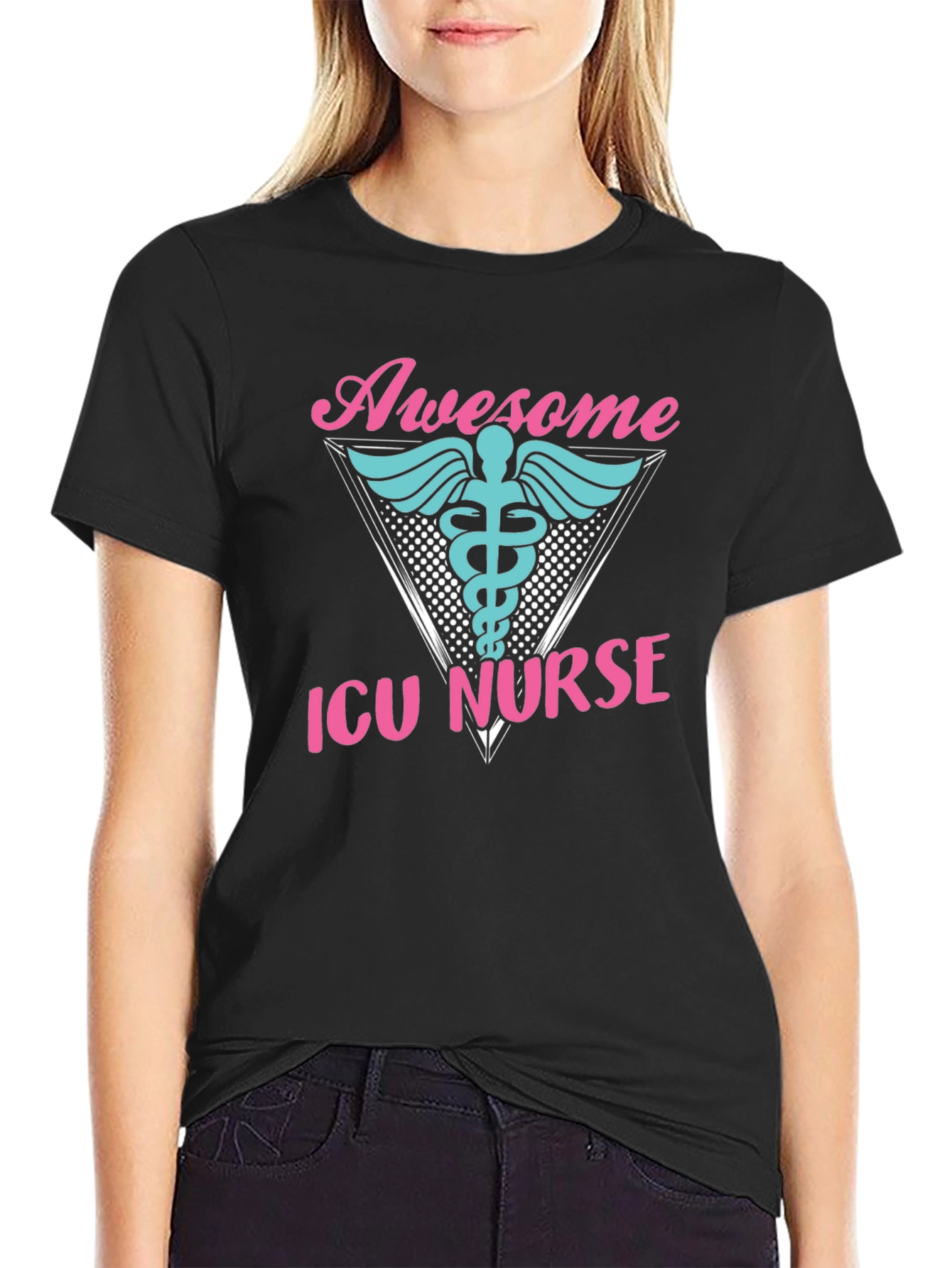 Awesome ICU Nurse Graphic T-Shirt