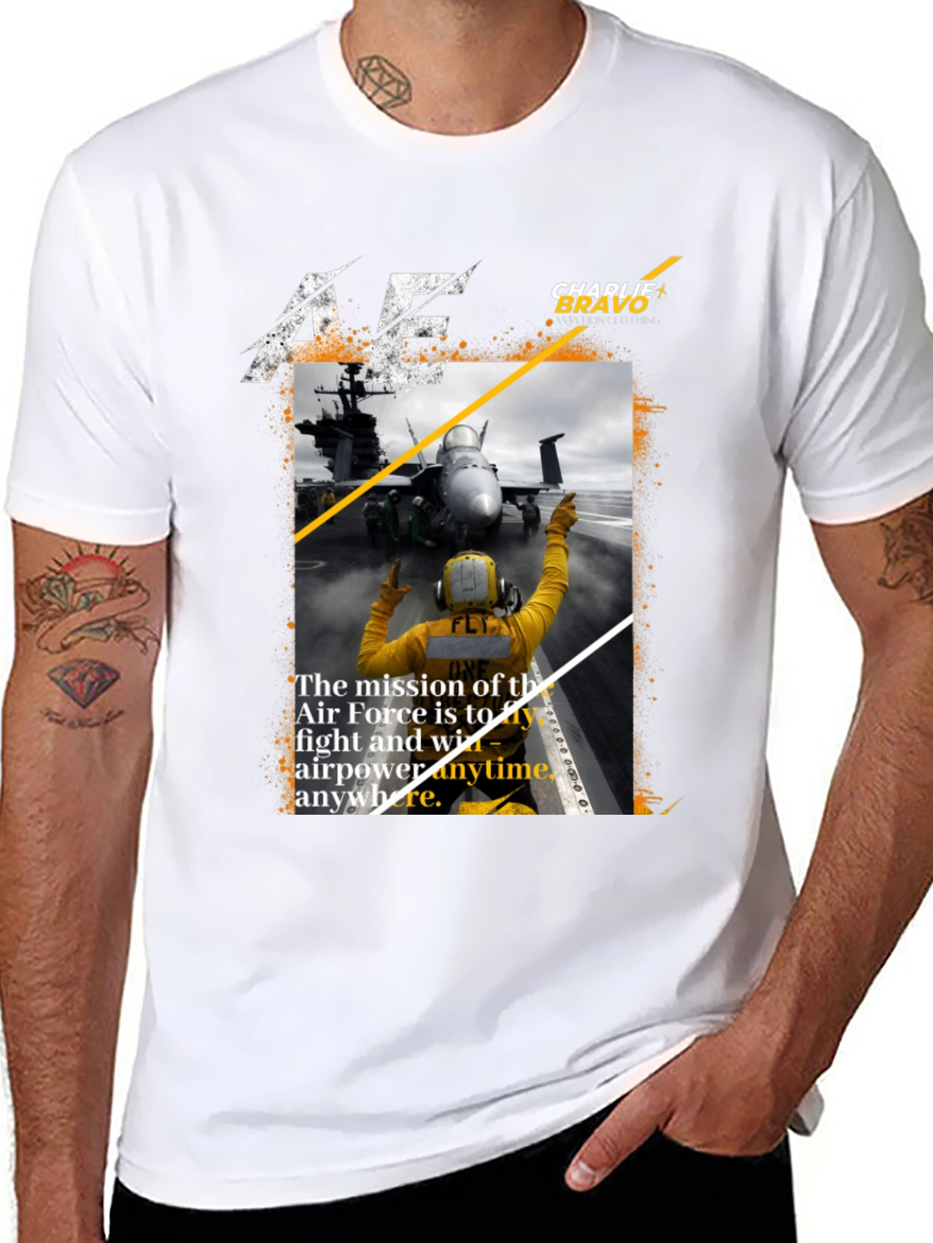 Air Force Mission Black Graphic Tee