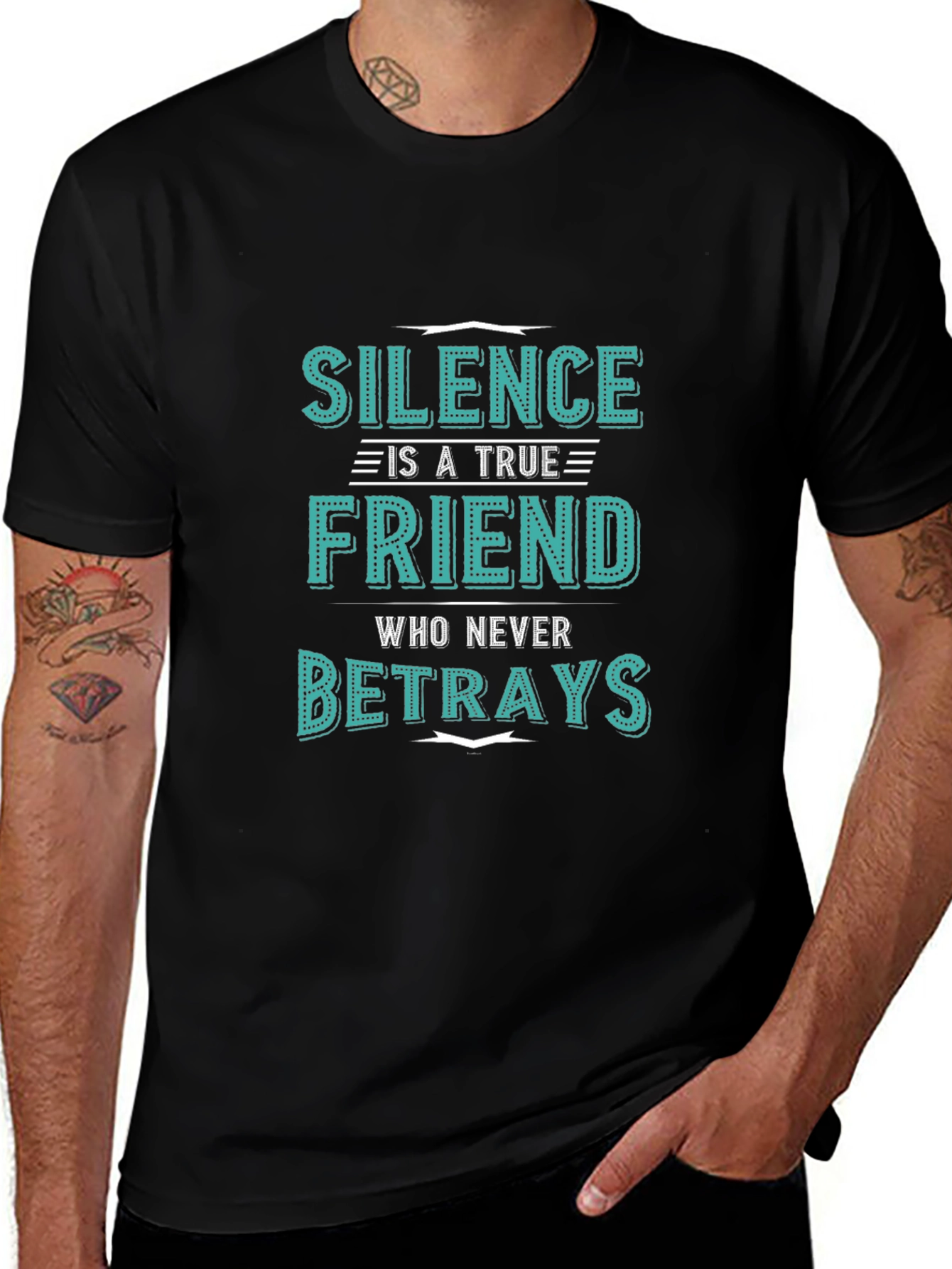 Silence is a True Friend Mens Graphic T-Shirt