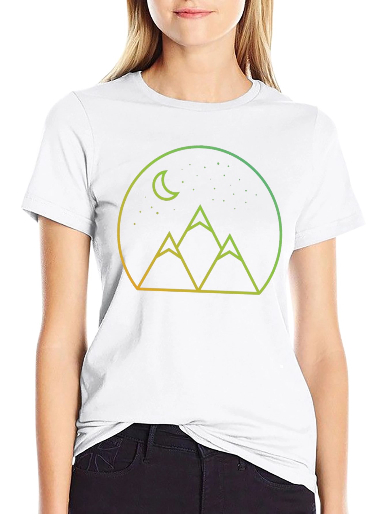 Mountain Moon Graphic Tee - Stylish Comfort