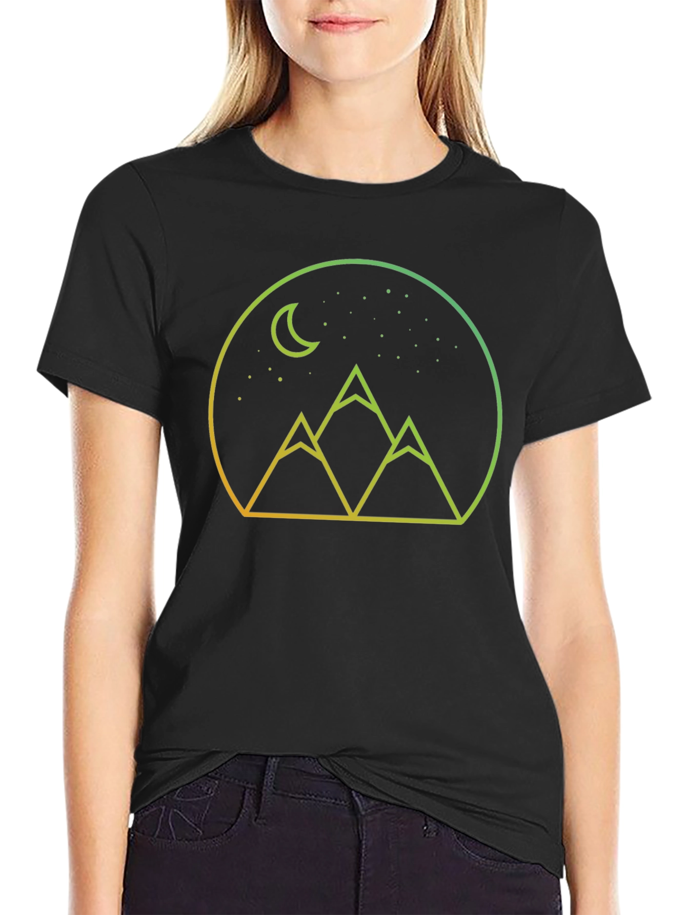 Mountain Moon Graphic Tee - Stylish Comfort