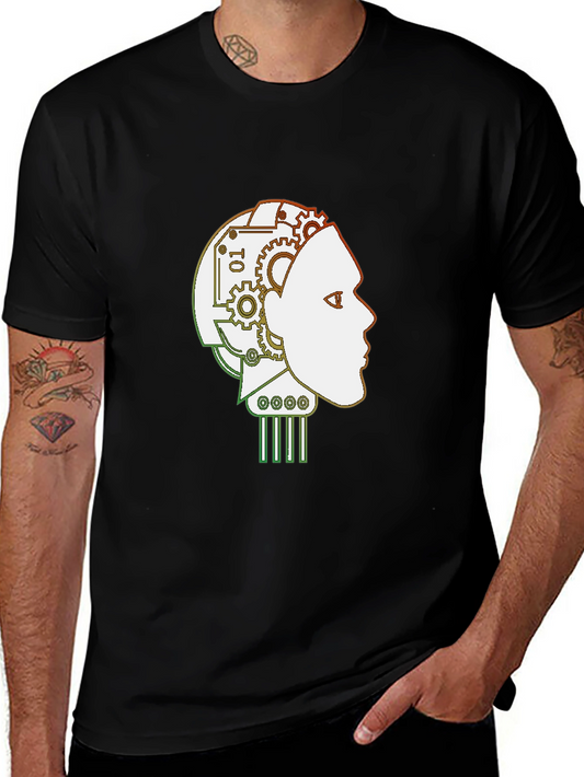 Robot Mind T-Shirt - Stylish AI Head Design