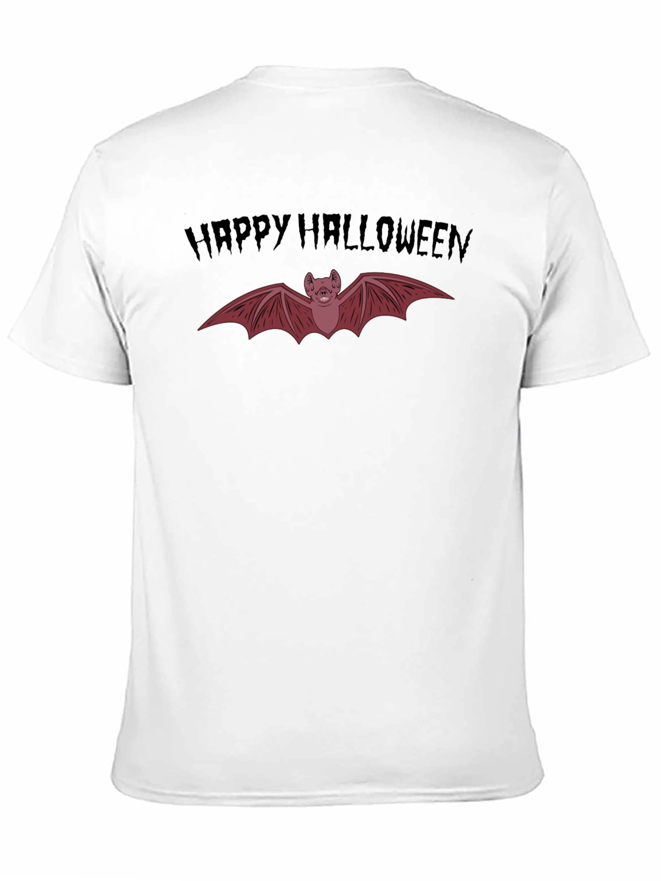 Happy Halloween Bat Graphic Tee - Spooky Season Shirt