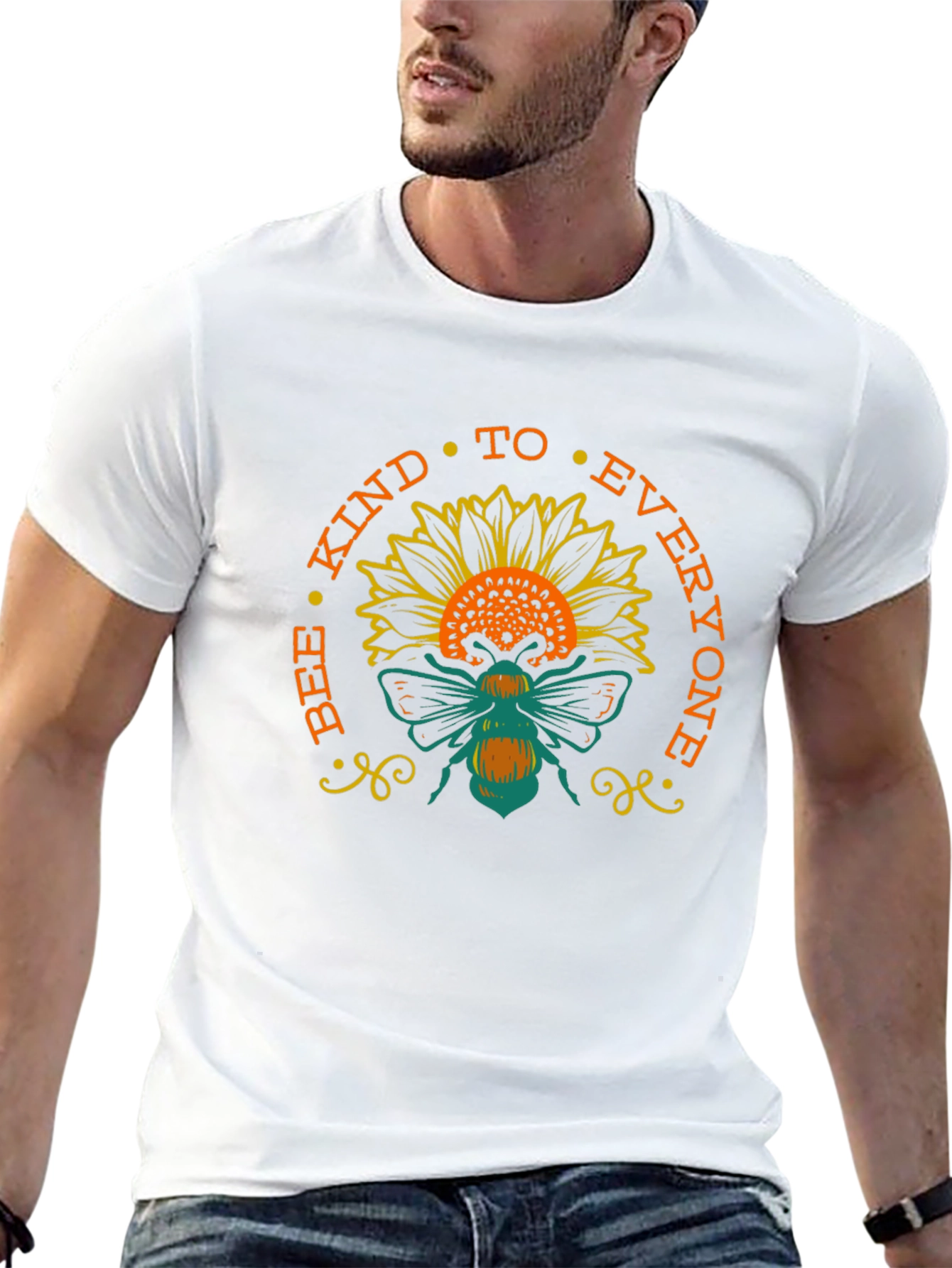Bee Kind Sunflower T-Shirt - Positive Message Tee