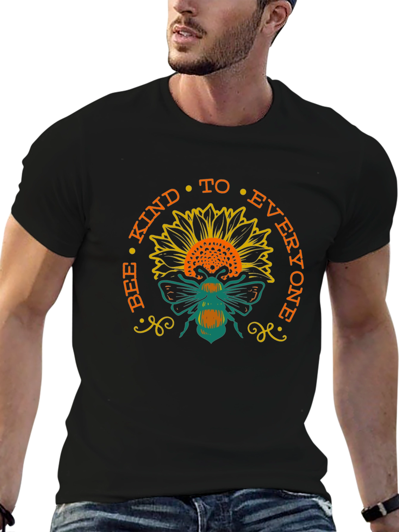 Bee Kind Sunflower T-Shirt - Positive Message Tee
