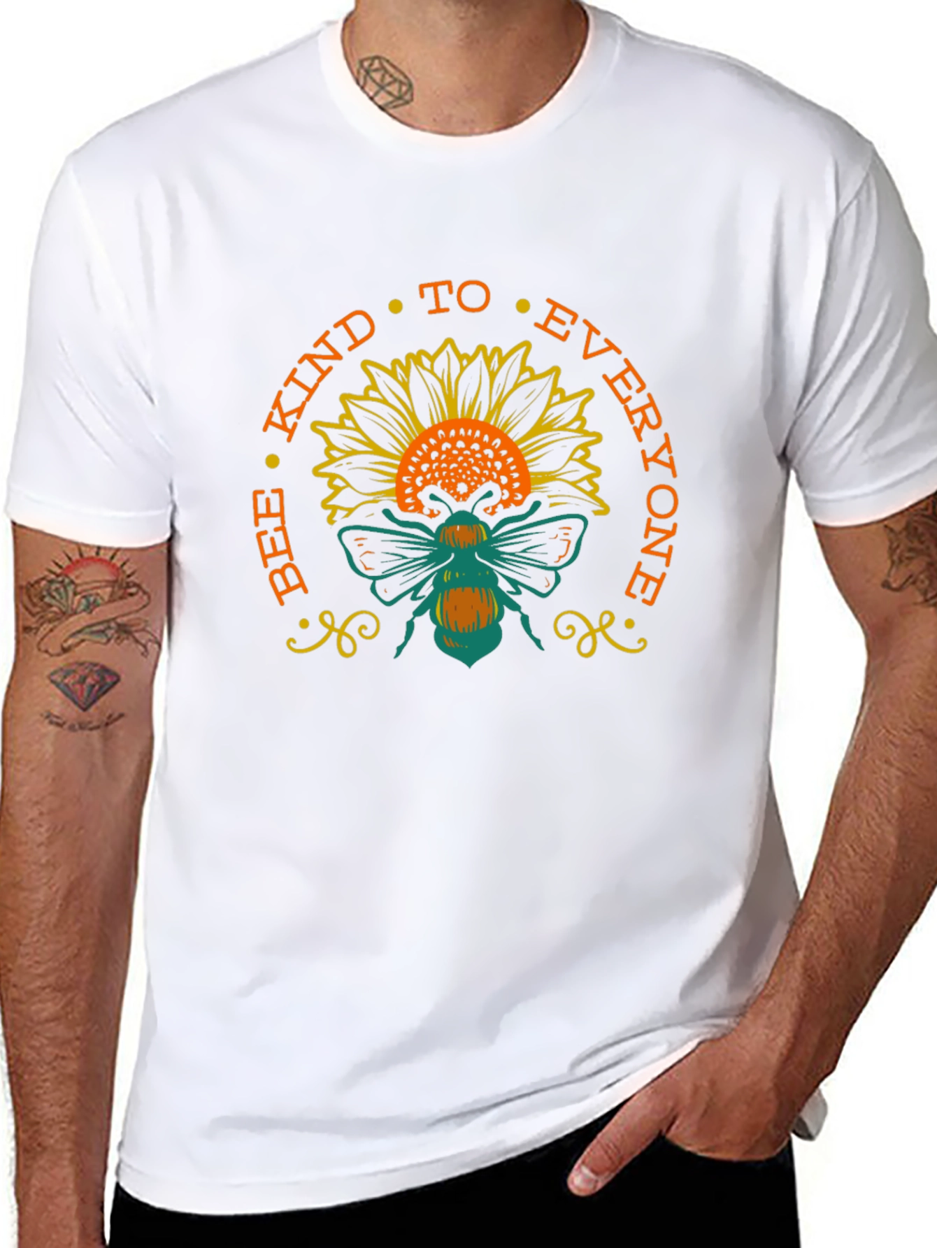 Bee Kind Sunflower T-Shirt - Positive Message Tee