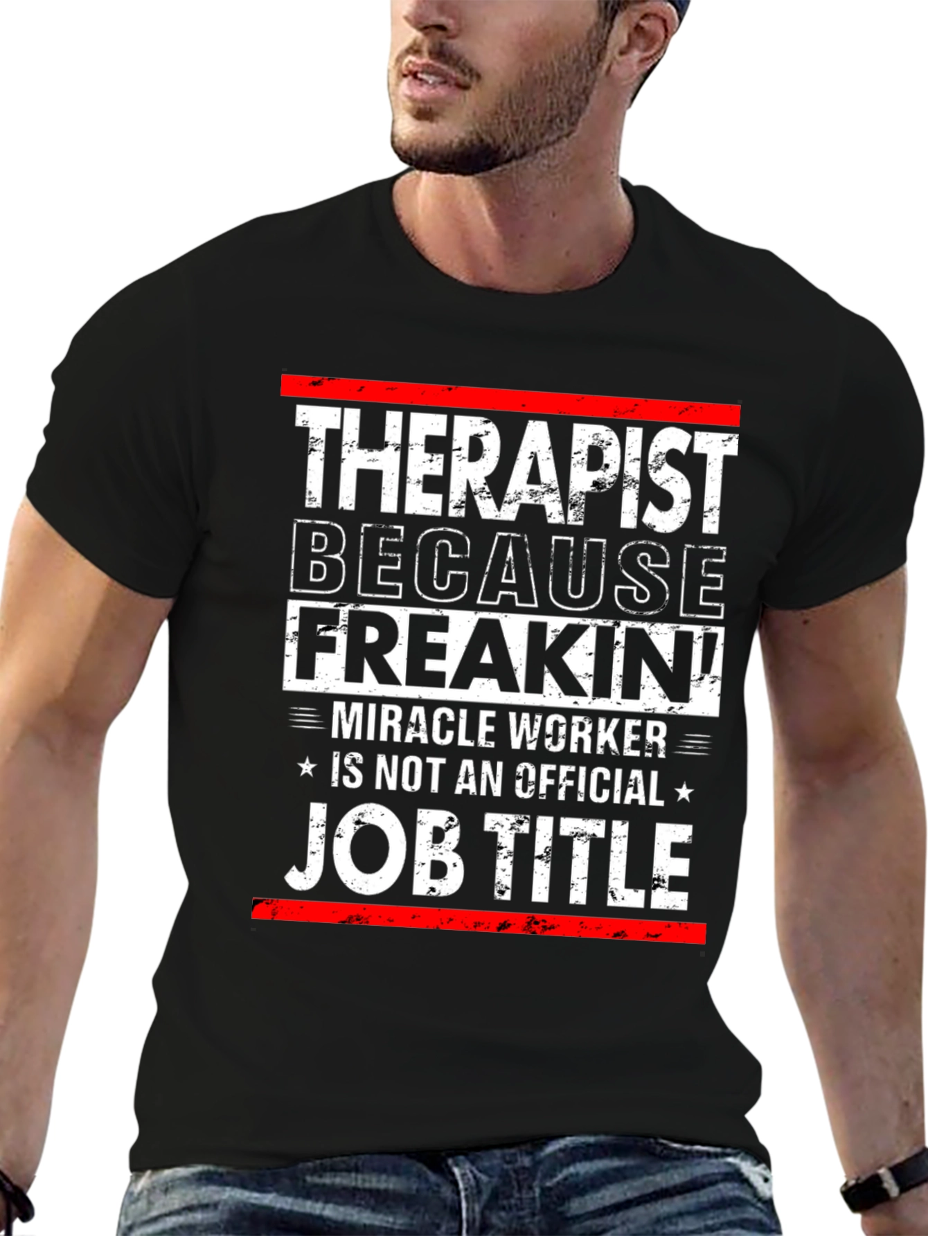 Funny Therapist Job Title Graphic T-Shirt