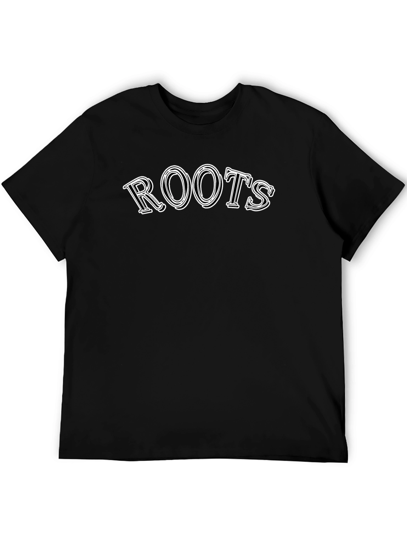Roots Graphic Print Black T-Shirt
