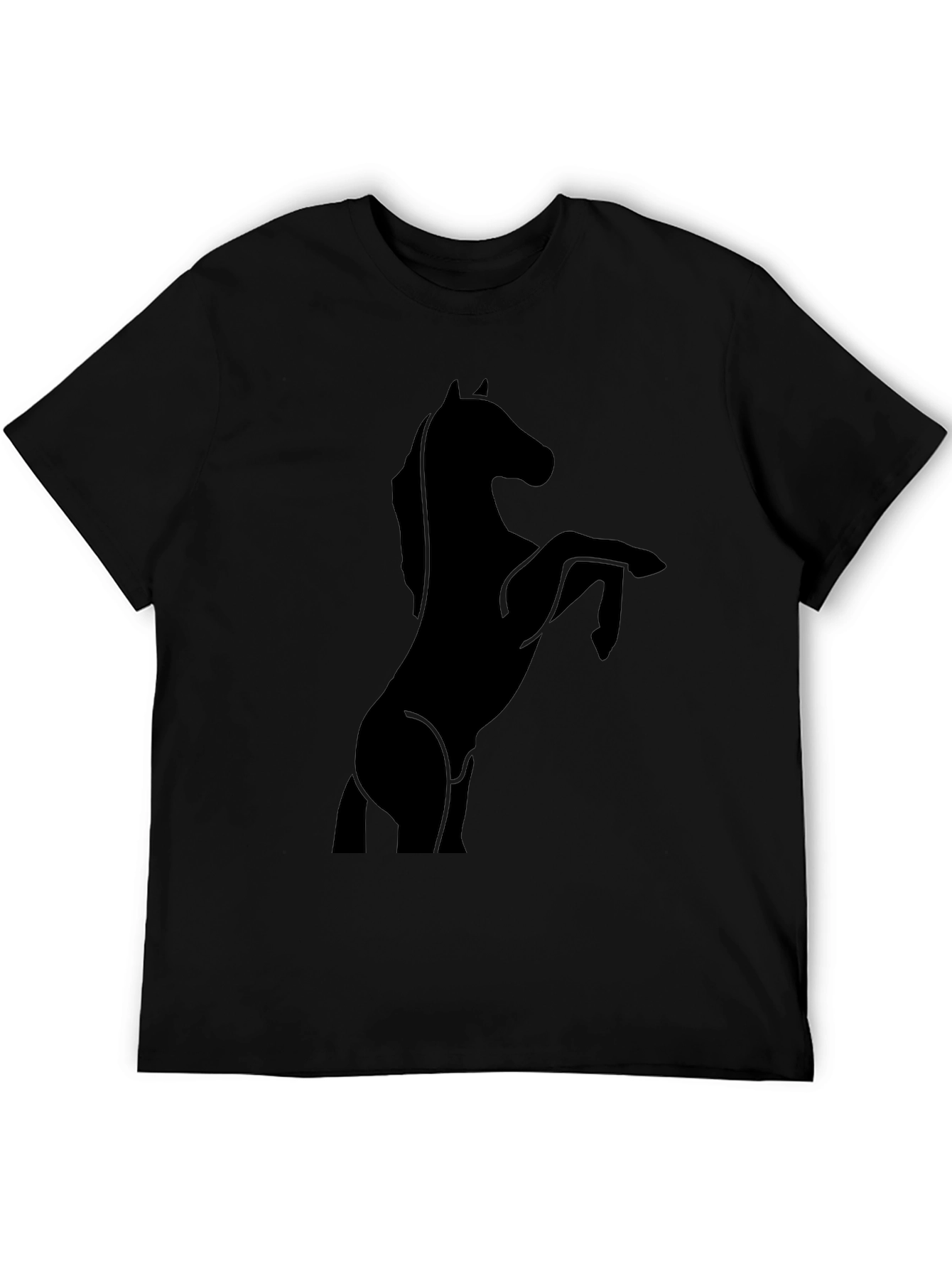 Black Horse Silhouette Graphic T-Shirt