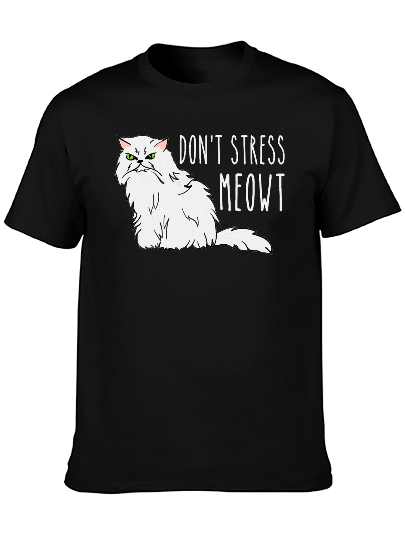 Dont Stress Meowt Cat Graphic T-Shirt