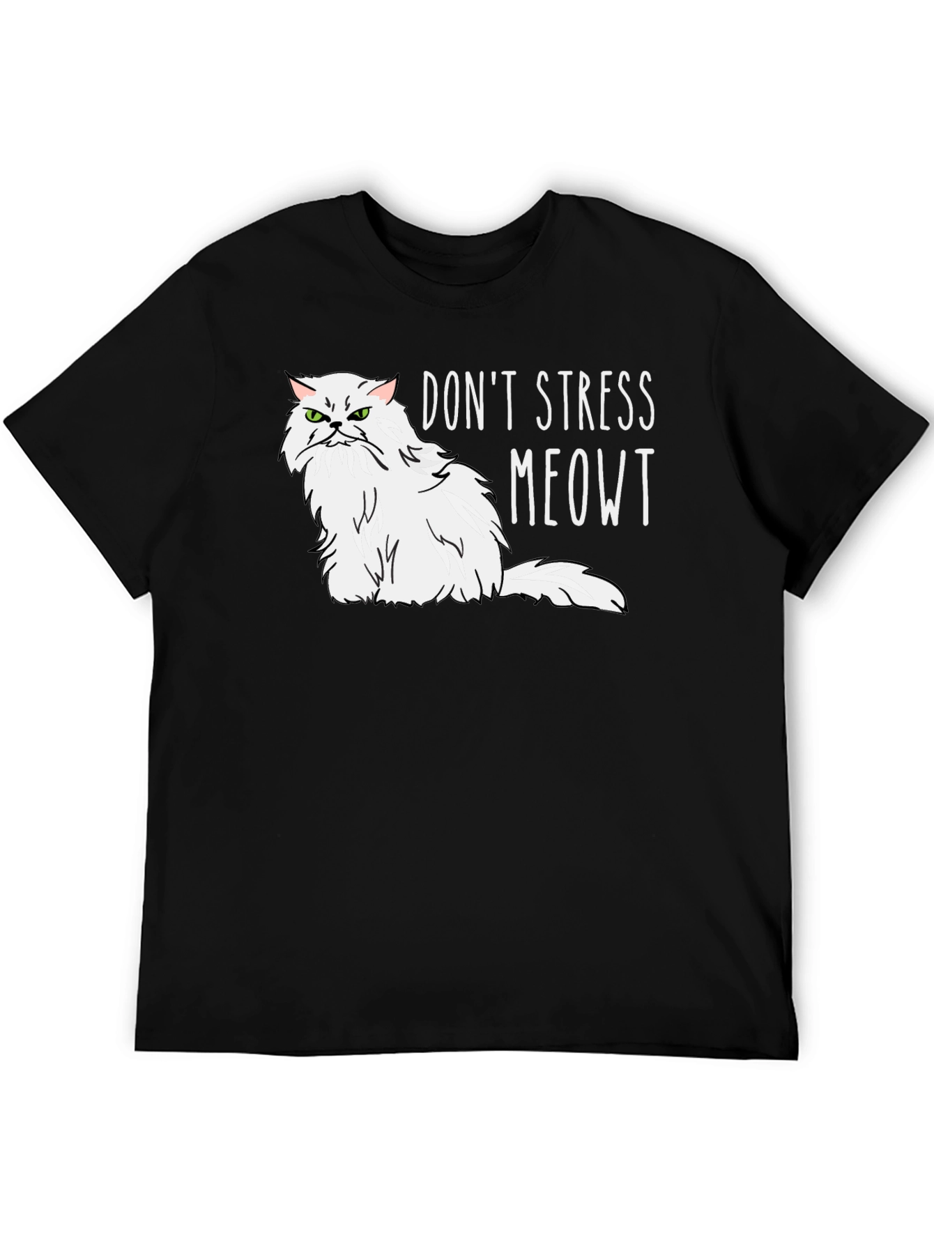 Dont Stress Meowt Cat Graphic T-Shirt