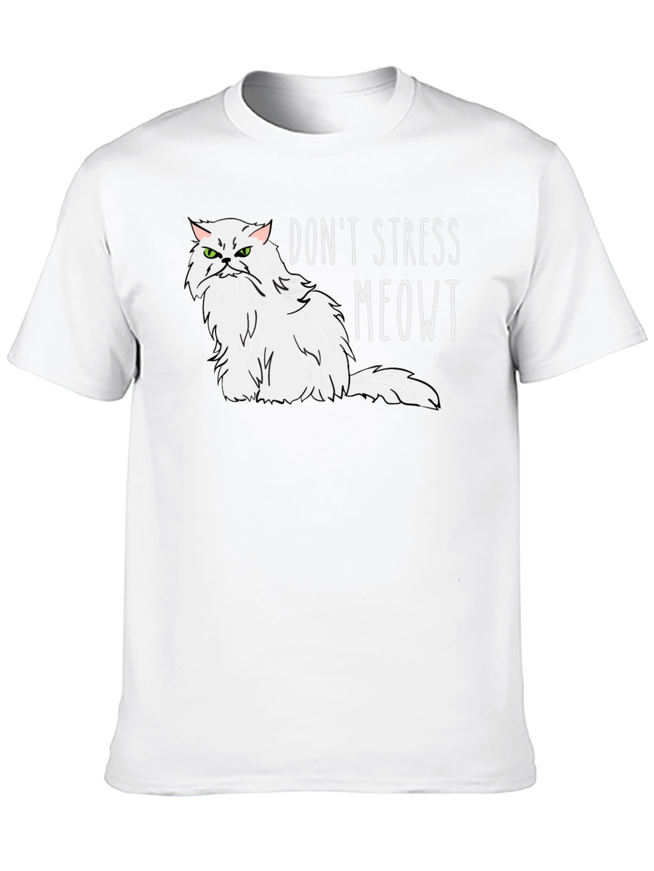 Dont Stress Meowt Cat Graphic T-Shirt